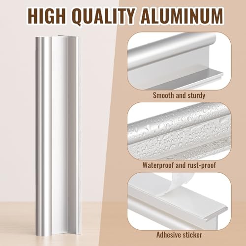 4 Pcs Self-Adhesive Edge Finger Pull Door Handle 4-3/4” Sliding Screen Sliver