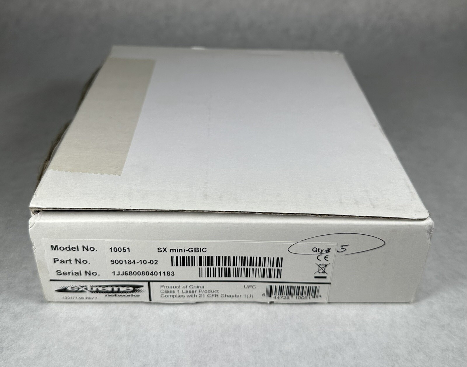 NEW (Lot of 5) Extreme Networks 10051 SX Mini-GBIC 900184-10-02