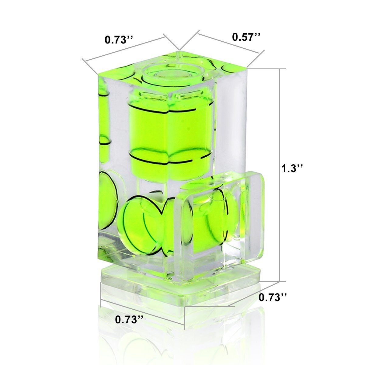 6 Pack Camera Hot Shoe Bubble Level 1 Axis 2 Axis Clear Level Set