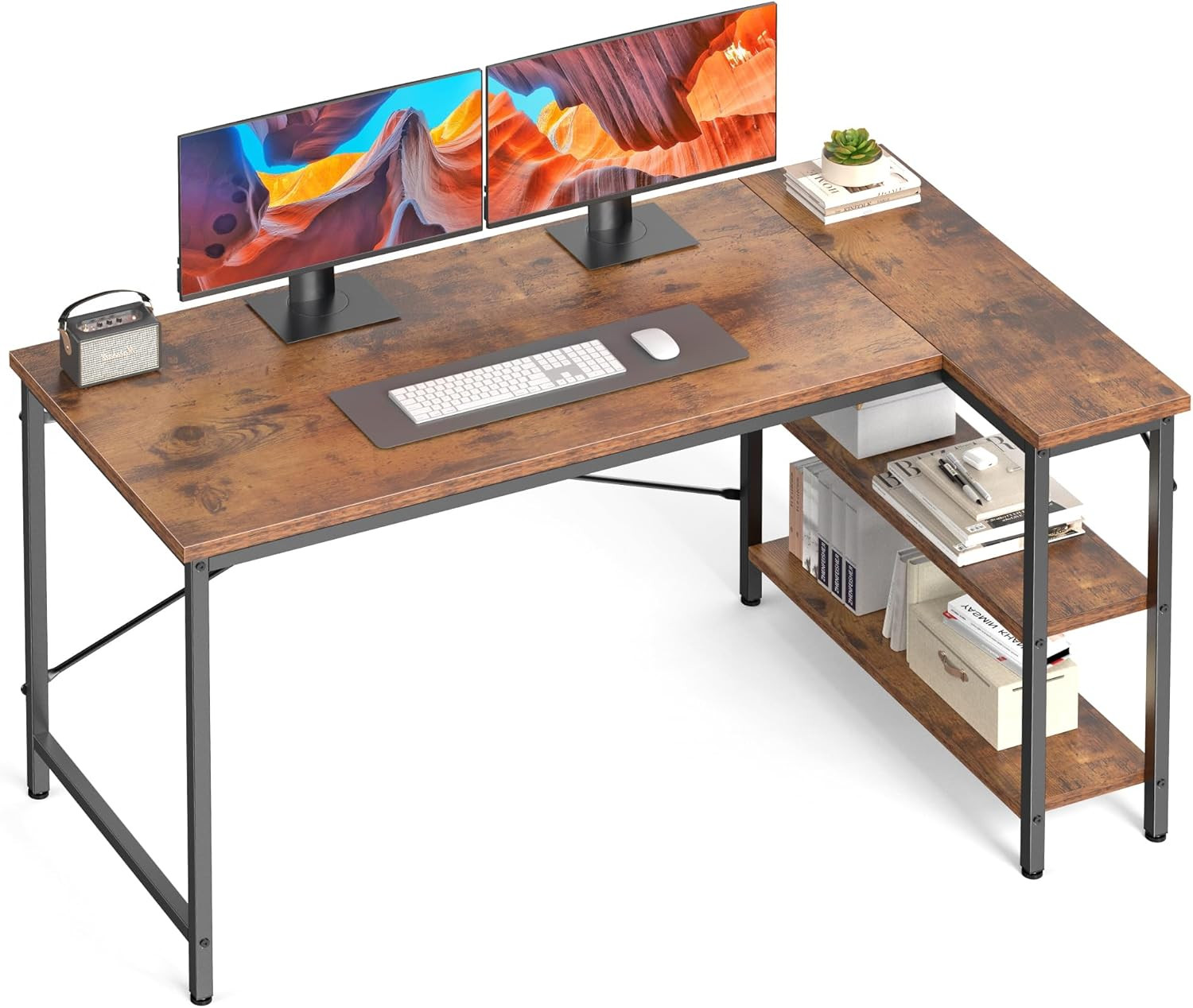 L Shaped Desk 47 Inch Computer Desk Gaming Furniture Corner Desks Home Office PC