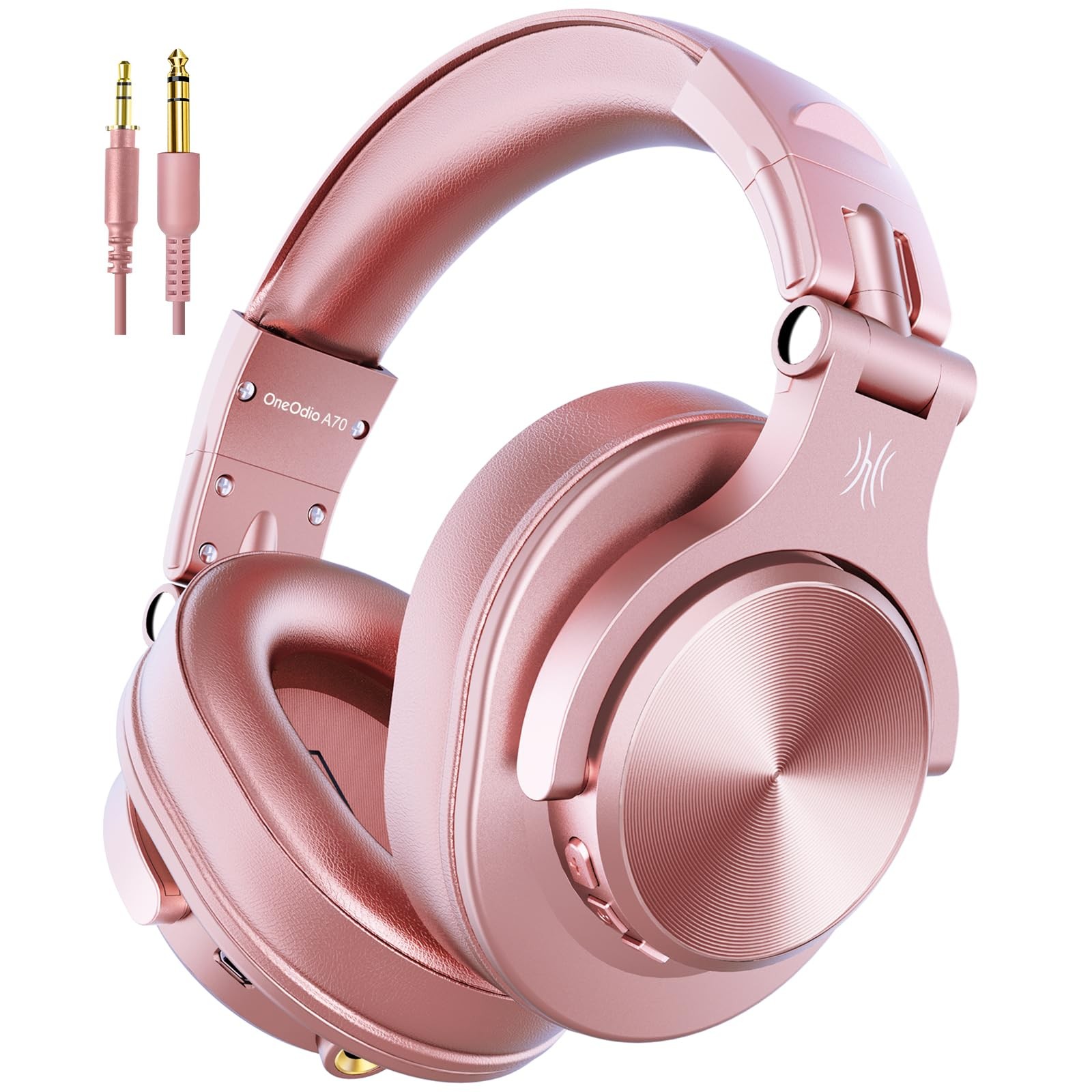 OneOdio A70 Bluetooth Over Ear Headphones for Women and Girls, Pink DJ Headphone