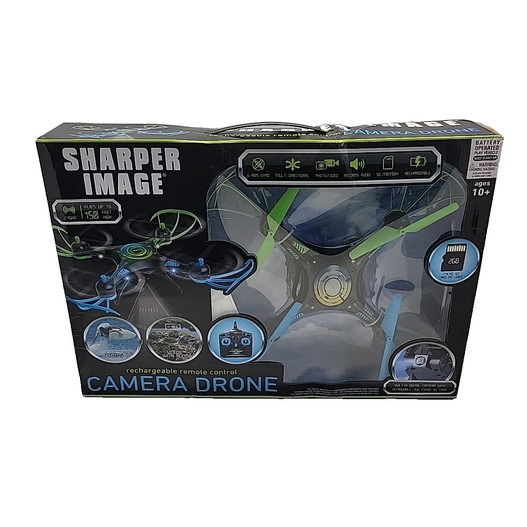SHARPER IMAGE RC SKY CAMERA DRONE NEW IN OPEN BOX REMOTE CONTROL