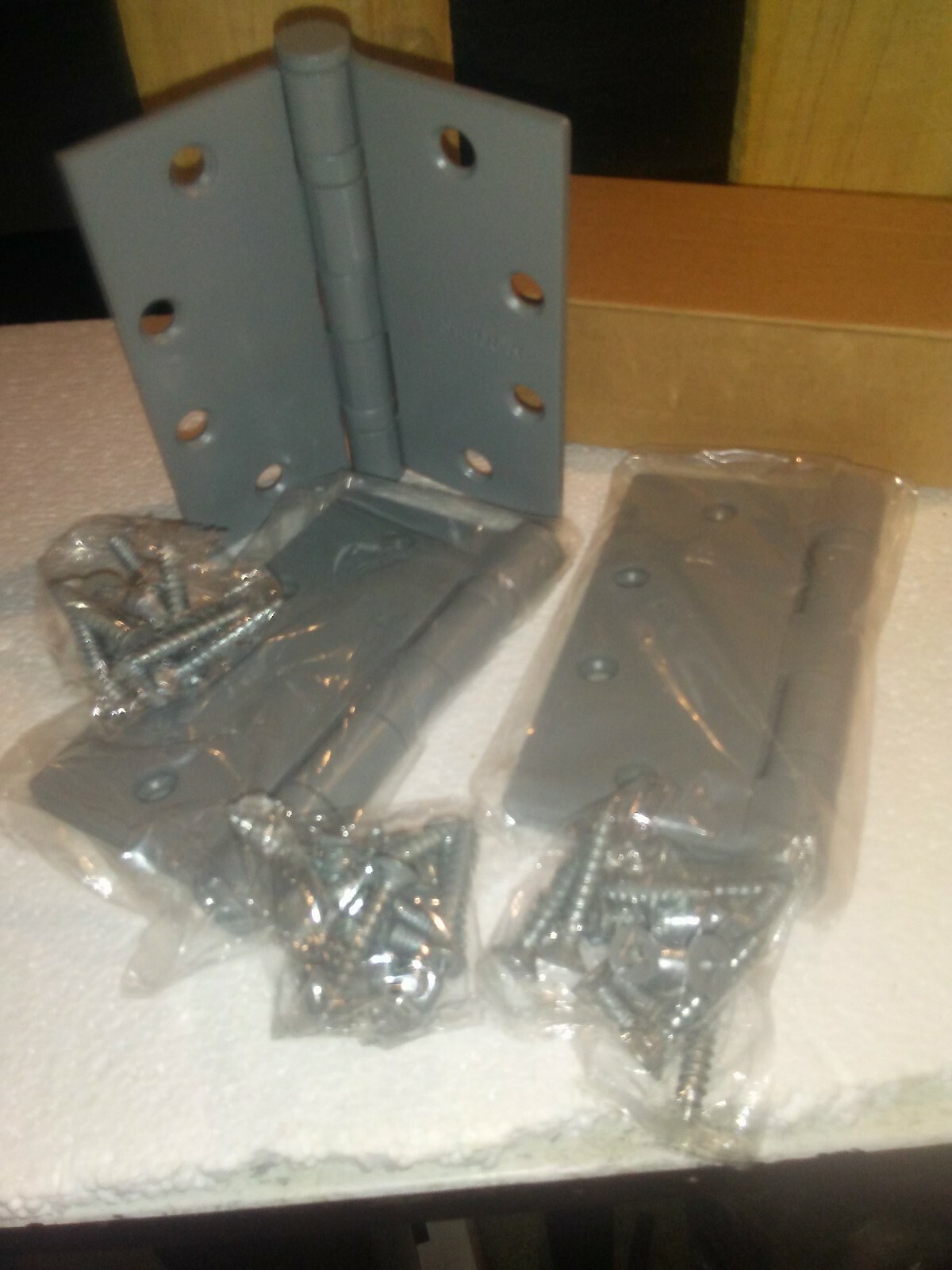 (3) Commercial Grade Ball Bearing 4 1/2” X 4 1/2” Hinges With Screws (BB)