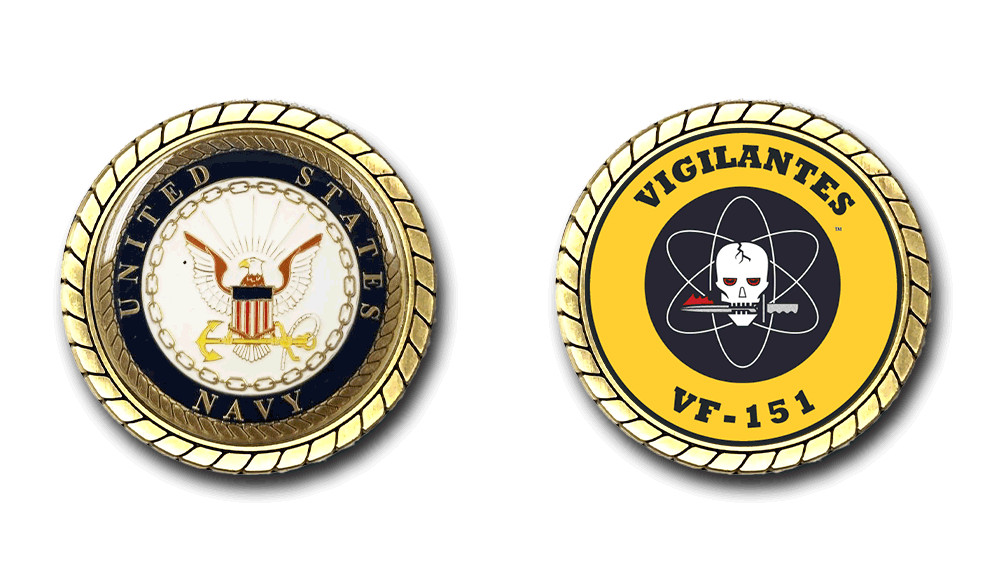 VF-151 Vigilantes US Navy Squadron Challenge Coin Officially Licensed