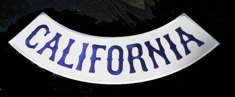 SONS OUTLAW BOTTOM BACK ROCKER CALIFORNIA 13 INCH  MC BIKER PATCH