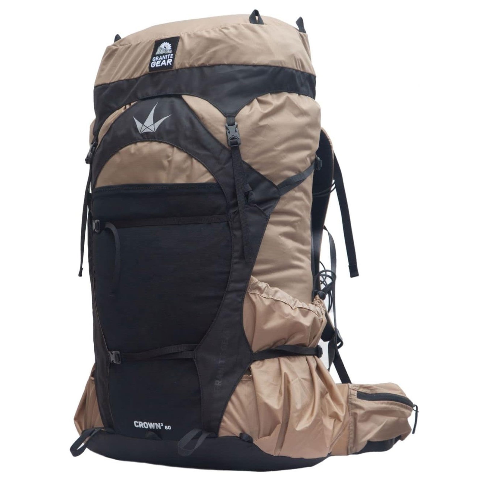 GRANITE GEAR Unisex Crown3 60L Dunes/Black Regular Torso Backpack (50015-7010)