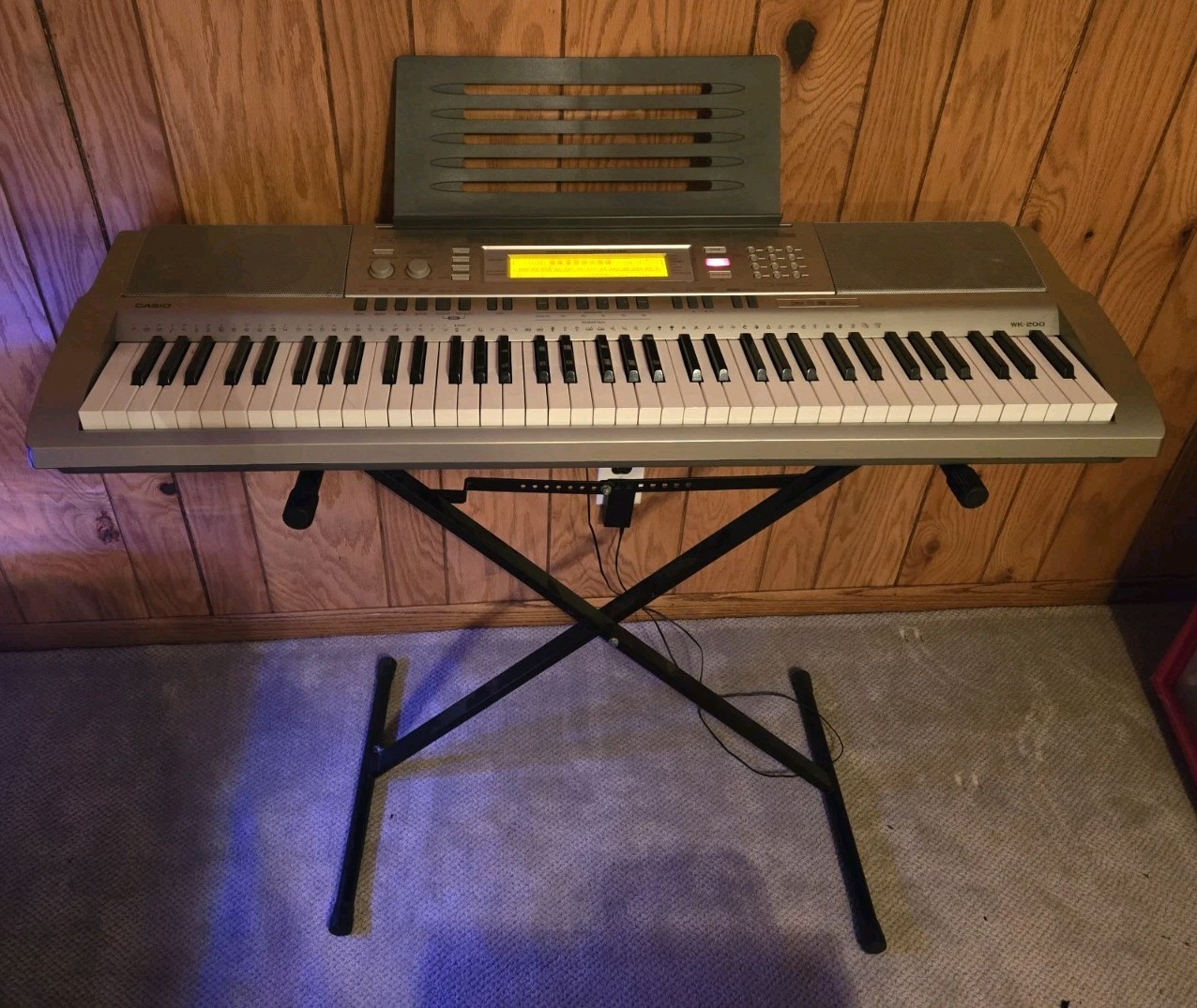 Casio WK-200 76-Key Workstation Keyboard with Stand And Power Adapter
