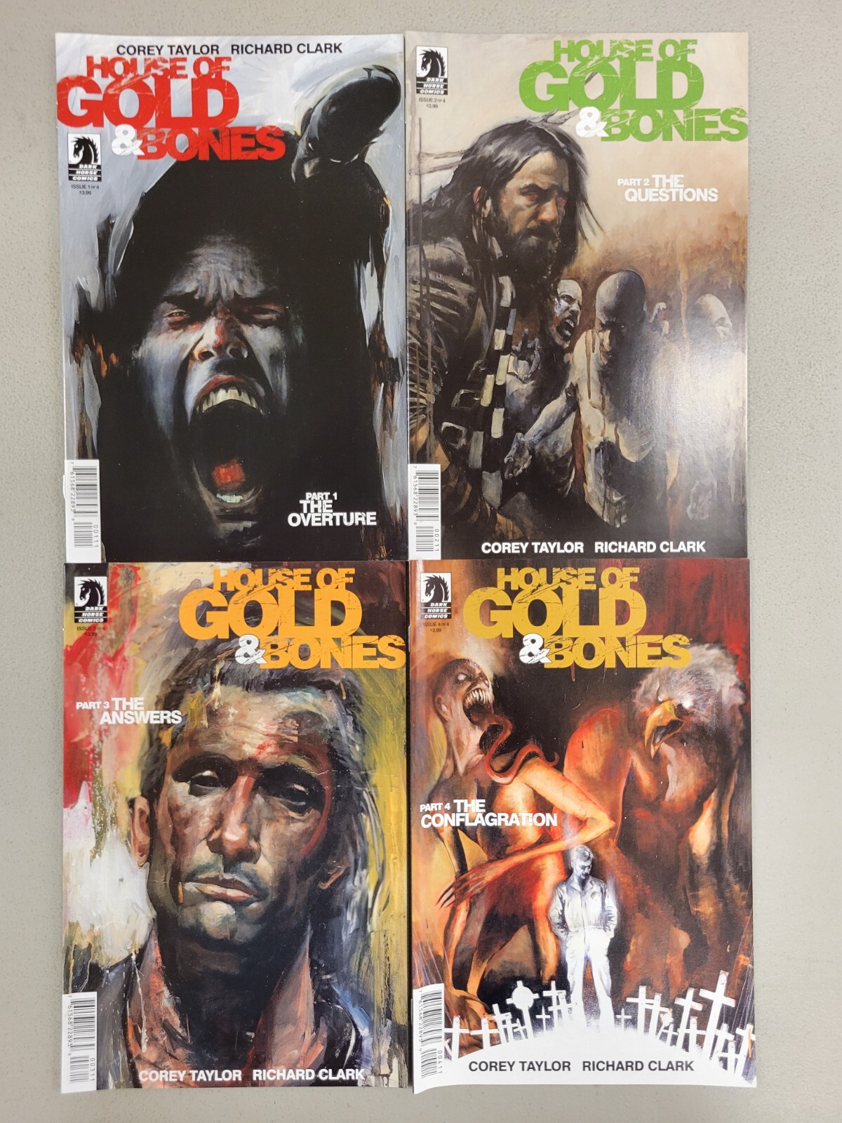 House of Gold & Bones #1 2 3 4 Full Set Slipknot Corey Taylor Dark Horse