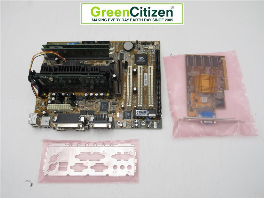 FIC KA-6130 Celeron 400MHz 128MB RAM Intel i740 AGP Motherboard Combo