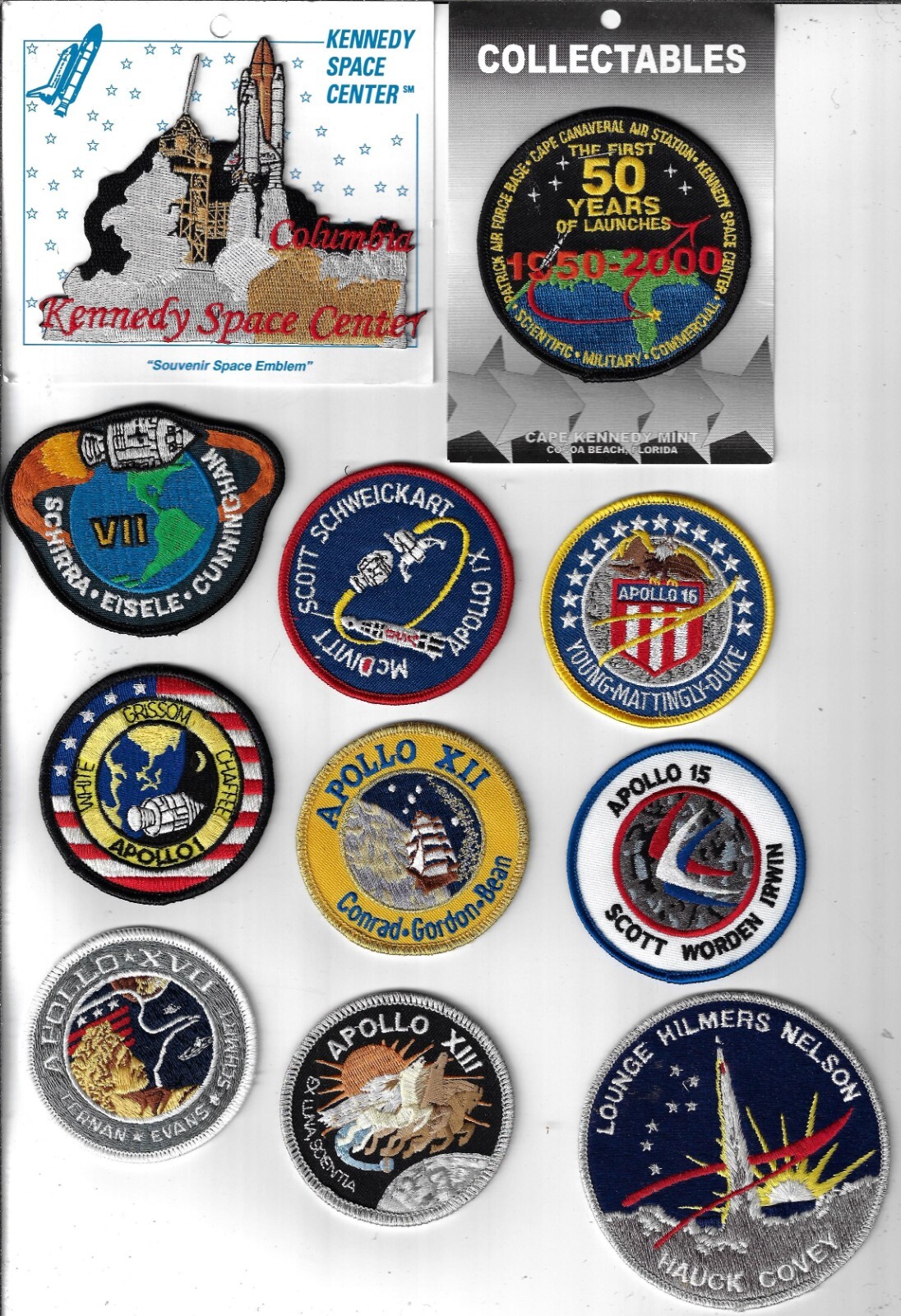 11 Various NASA Mission Cloth Patches