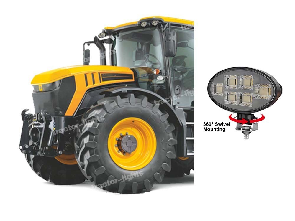2xLED Work Lights Tractor Telehandler Loader Wheeled Dumper Oval Lamps Forklift