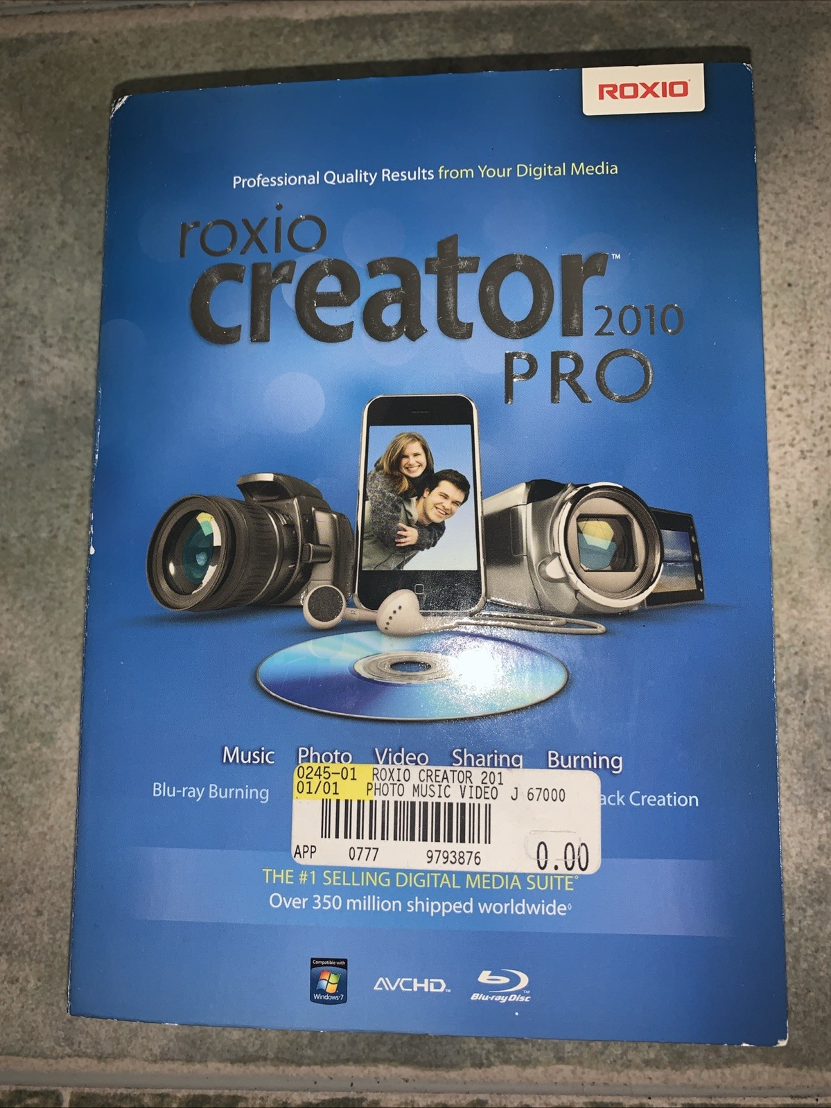Roxio Creator 2010 Pro Installation DVD Disc Set Photo Video Burning Software