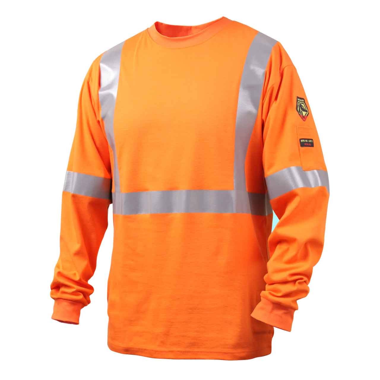 Black Stallion TF2511 FR Cotton Long Sleeve Shirt with Reflective Orange X-Large