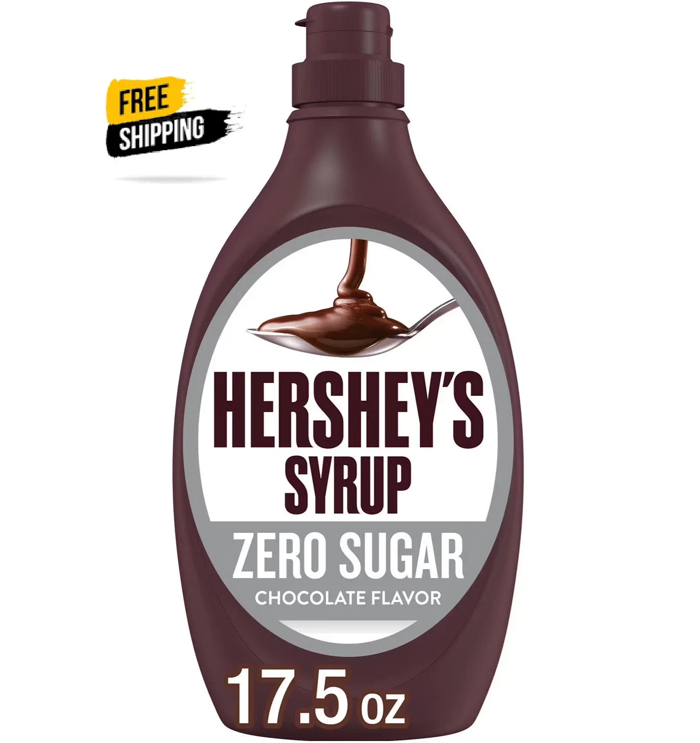 Hershey's Zero Sugar Chocolate Syrup, Bottle 17.5 oz