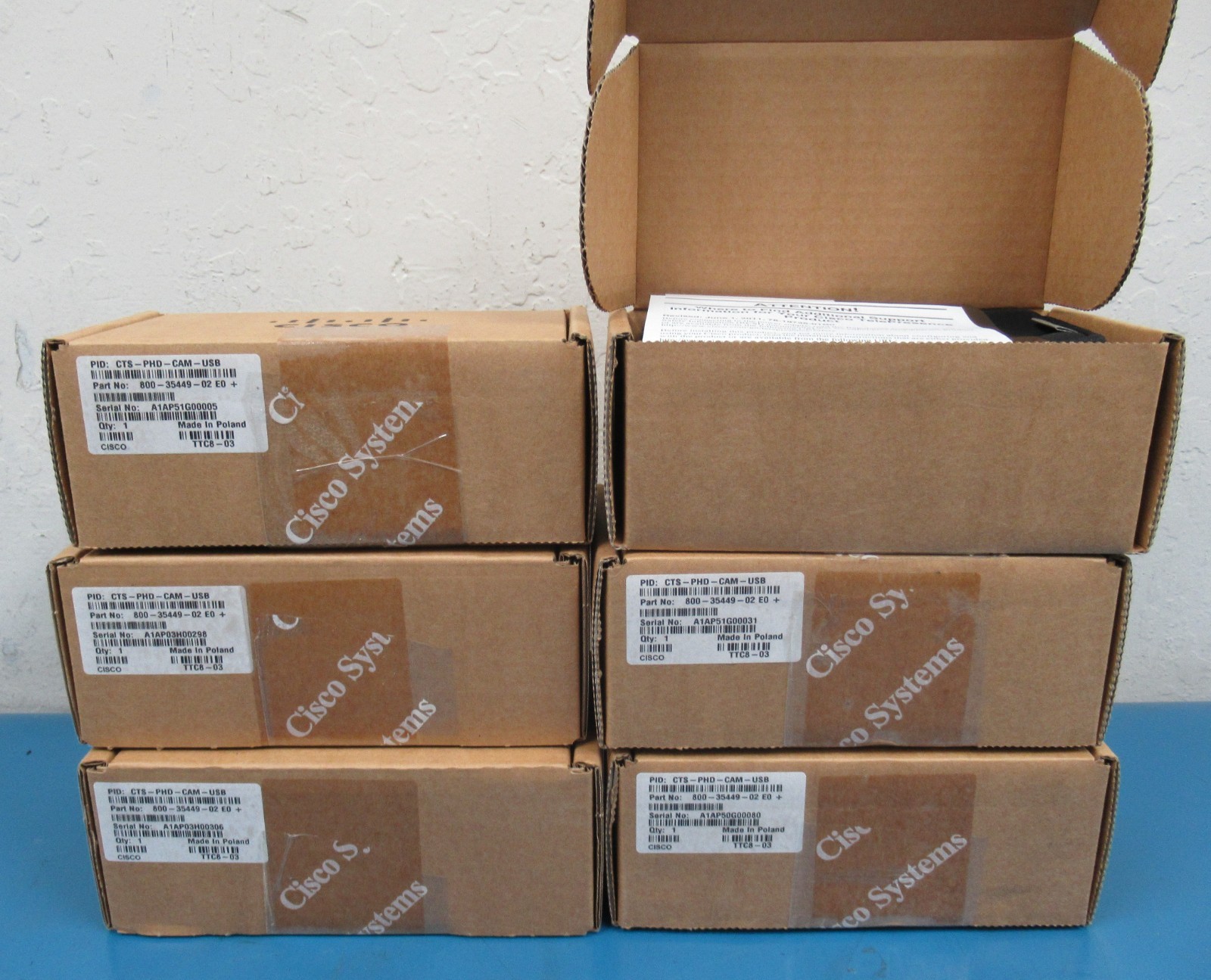 Cisco CTS-PHD-CAM-USB TelePresence PrecisionHD USB Camera (Lot of 6)