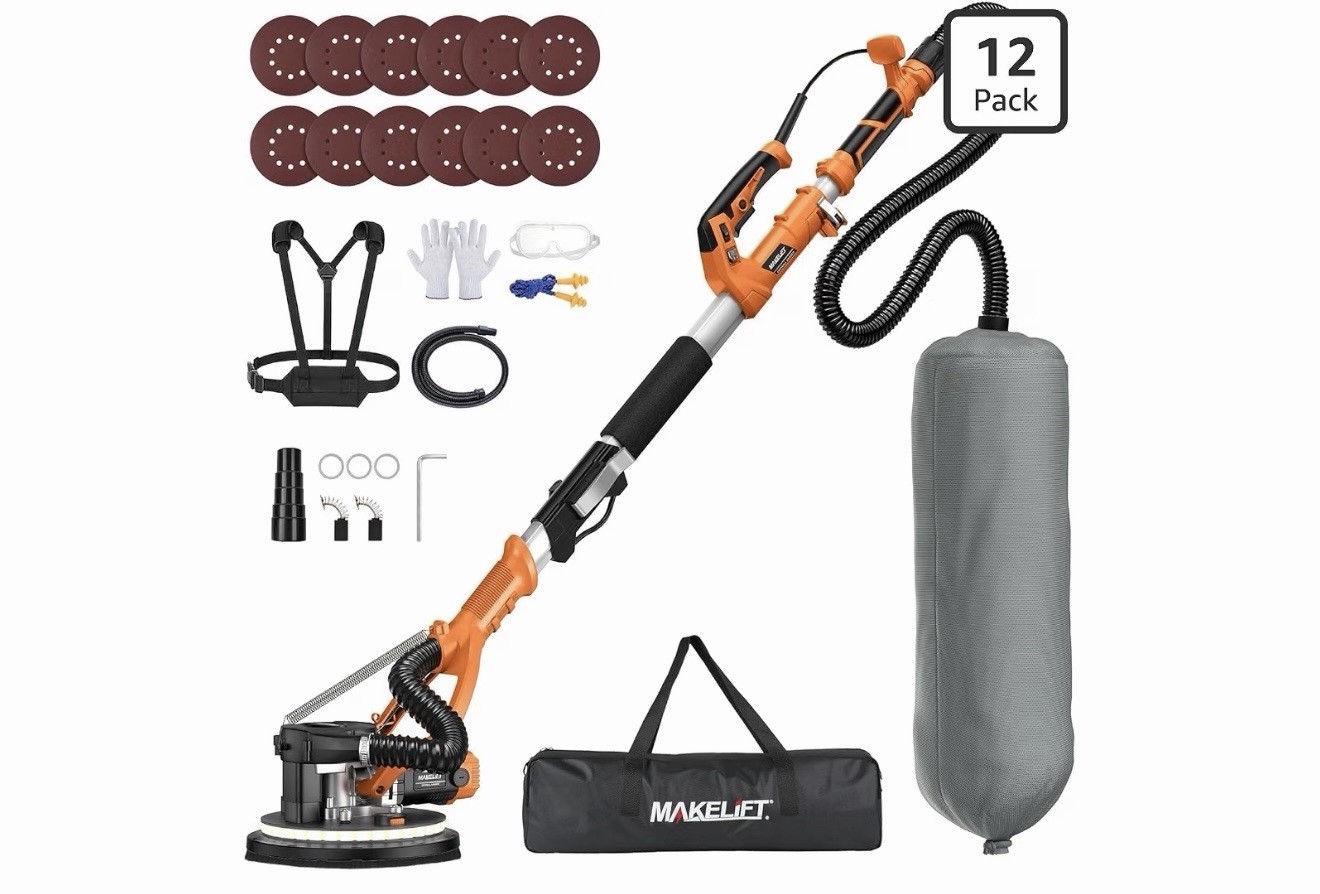Drywall Sander, 1050W Popcorn Ceiling Removal Tool, Automatic Drywall Sander
