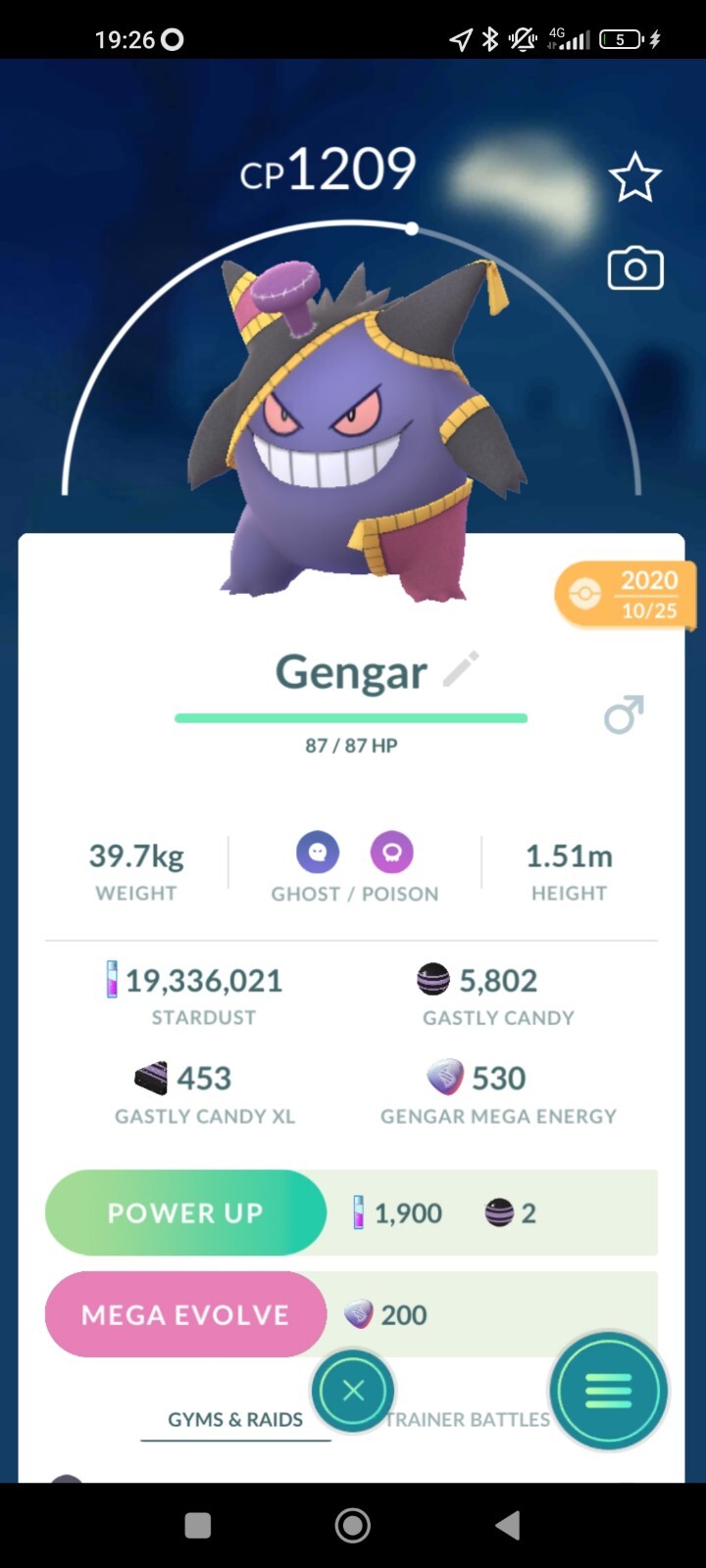 Gengar banette costume Halloween (non shiny)