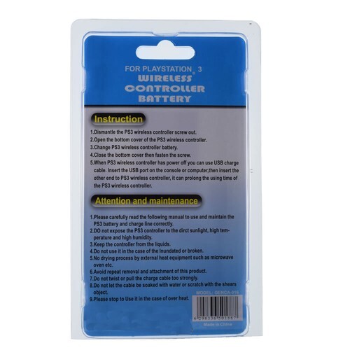 2X Replacement Battery + Cable For sony PS3 Controller Dual Shock 3 For Sixaxis