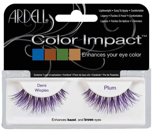 Ardell Plum Demi Wispies Color Impact False Lashes, 3-Pack