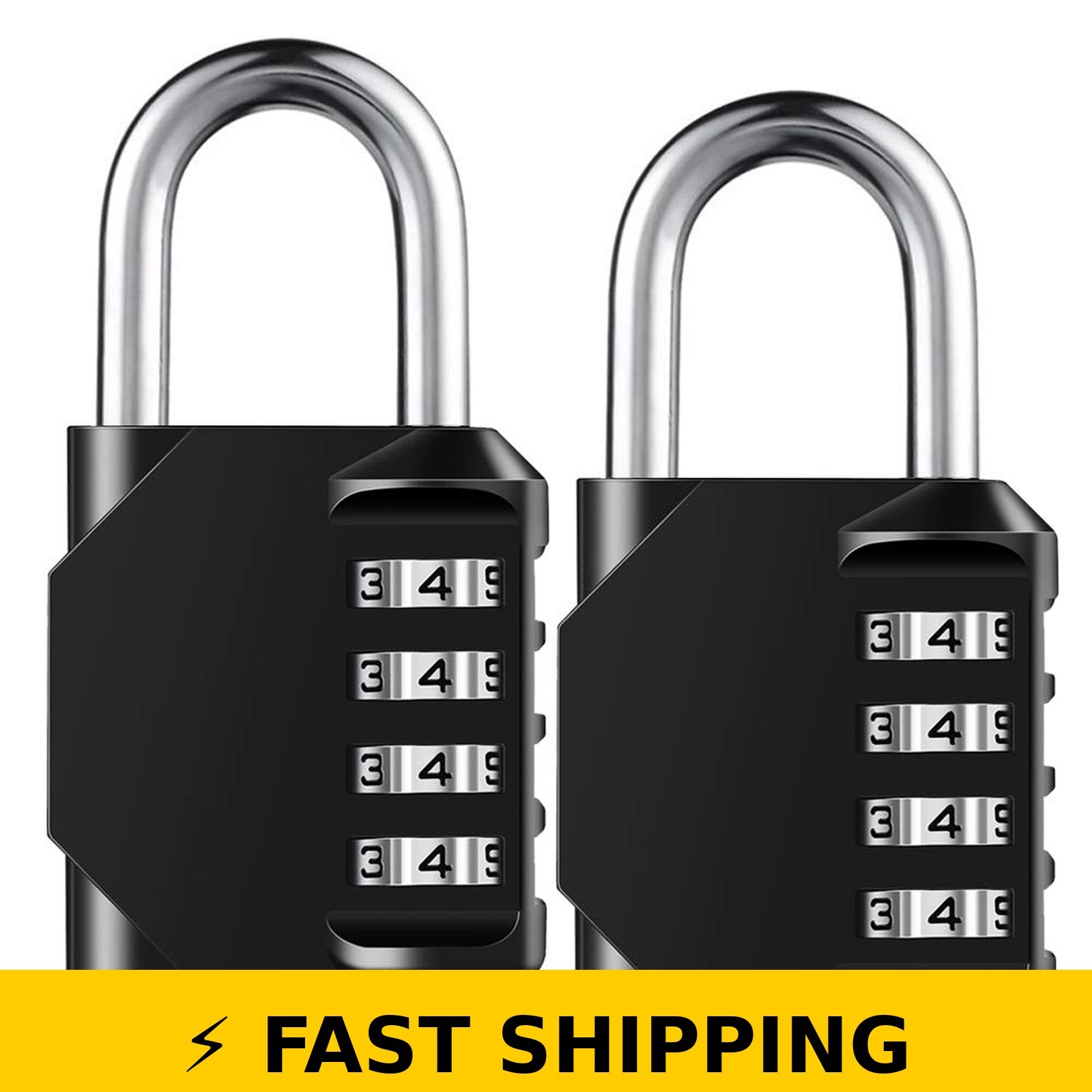 AIHYTU Resettable 4 Digit Combination Padlock - 2 Pack
