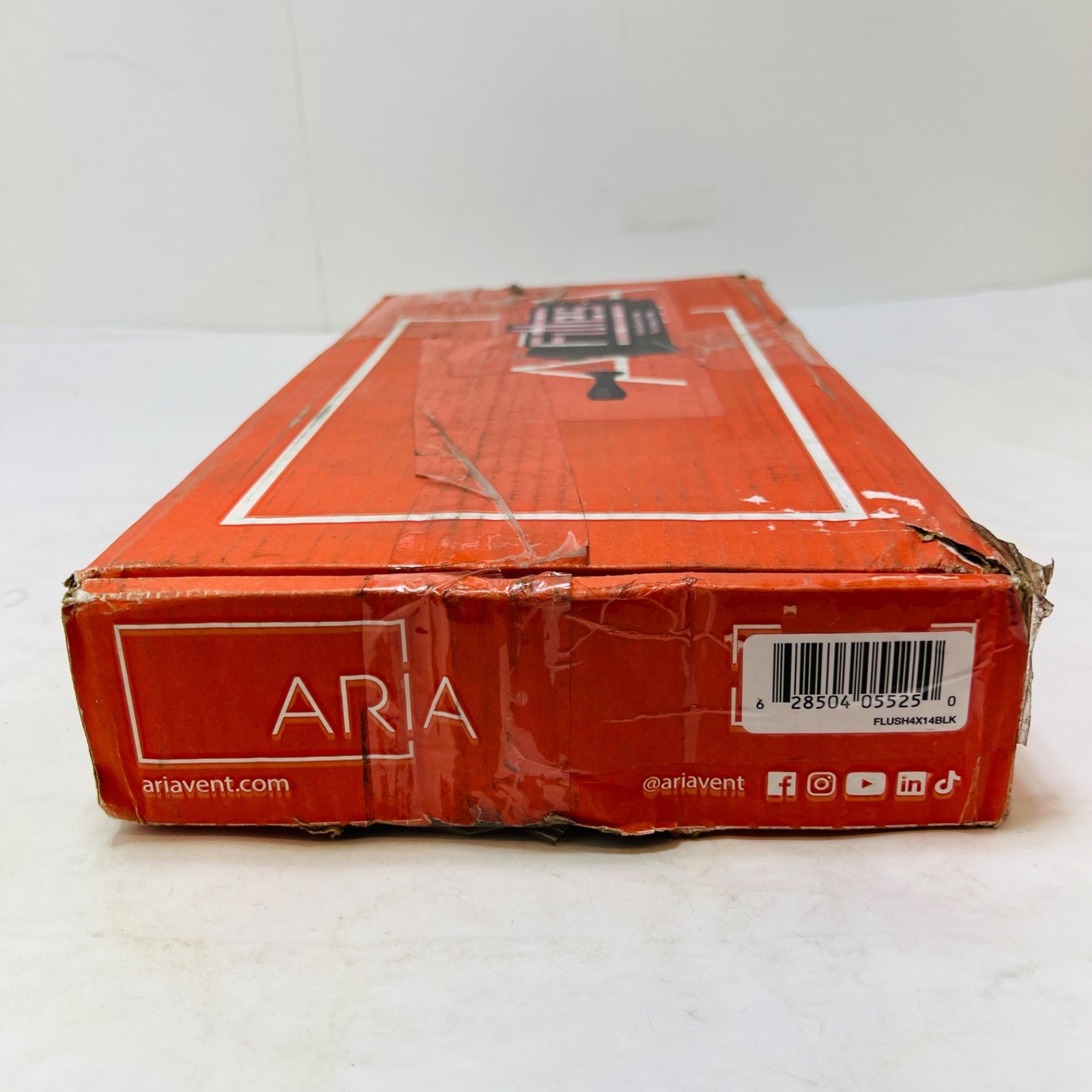 Aria Vent Flushmount Pro 4" x 10" Black for Floor Register FLUSH4X10BLK