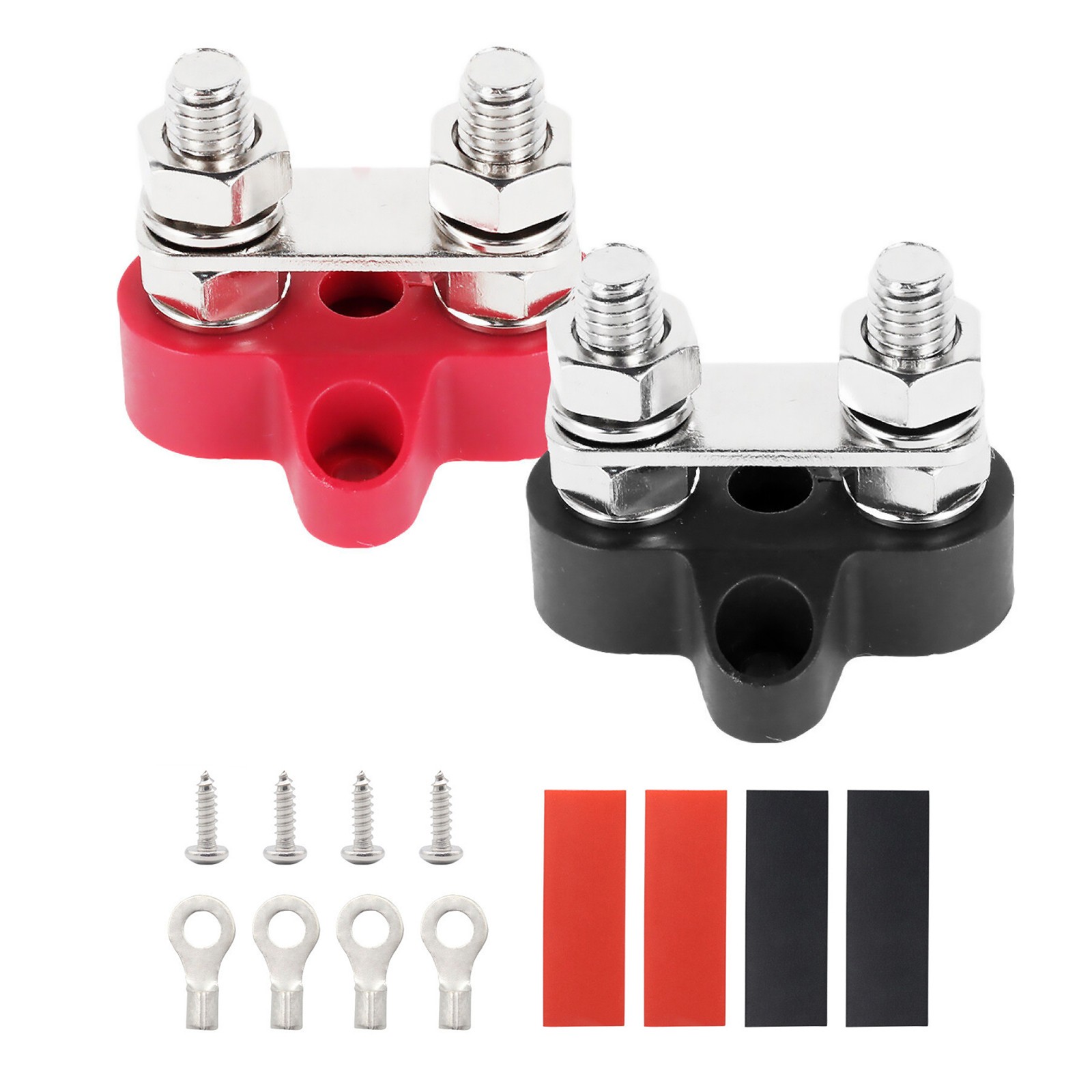DC 48V Black Terminal Block+Red Terminal Block+Screws Coding Kit For Wiring