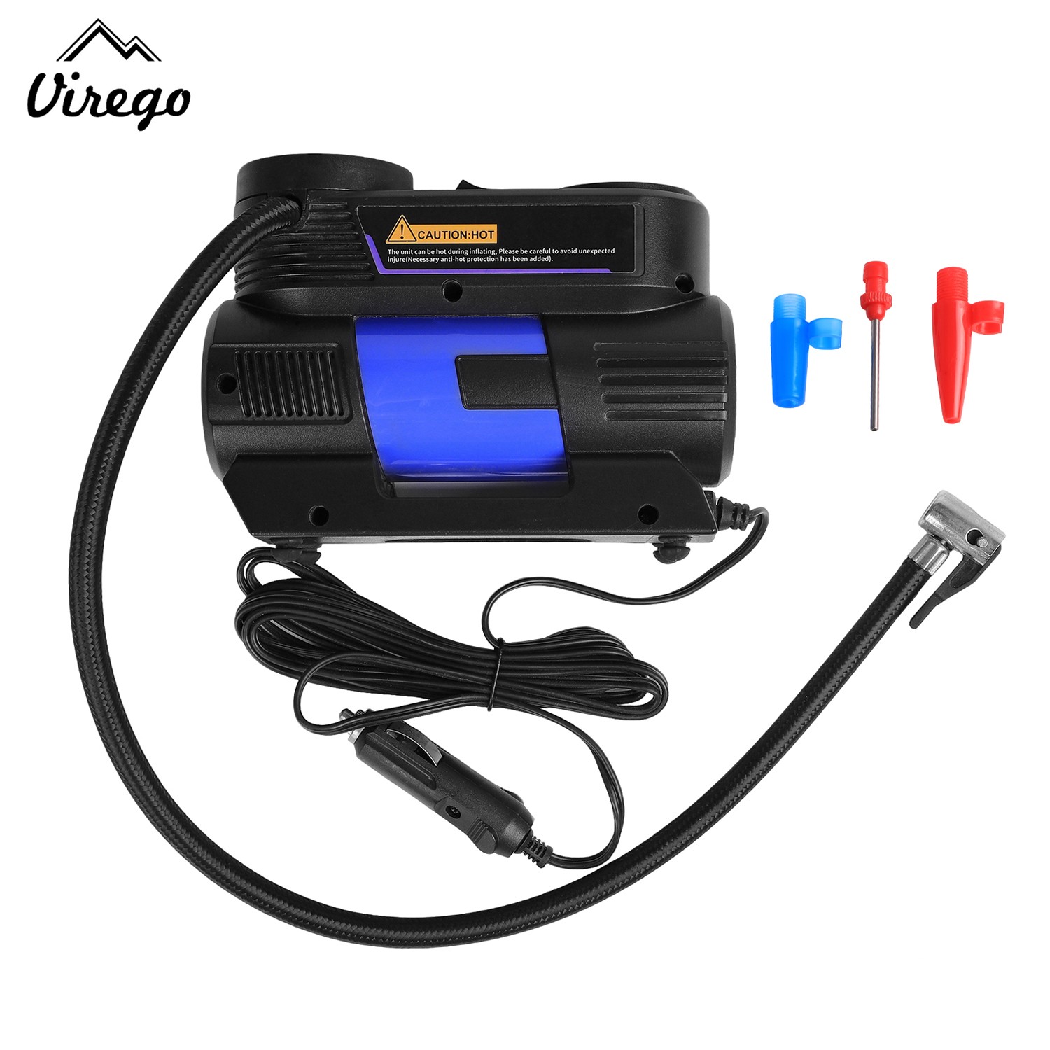 Heavy Duty Portable 12V 1 Car Tire Inflator Pump Air Compressor 140W 150 PSI USA