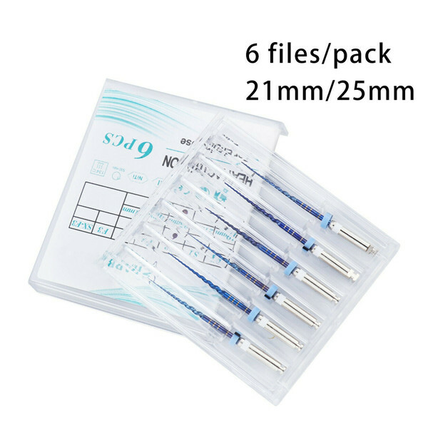 6PCS S2 Dental Engine Use Rotary Heat Activated Canal Root Endodontic Files 25mm
