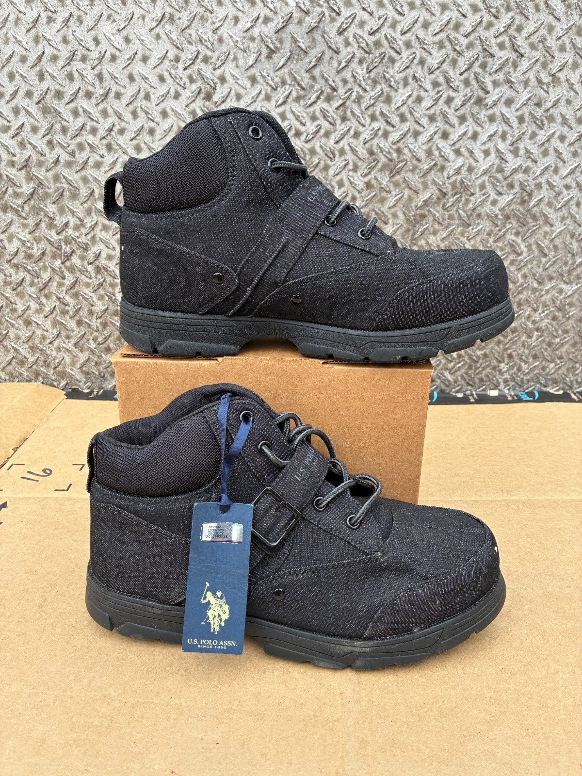 U.S. Polo Assn. Kedge Men's Buckle Duck Toe Winter Snow Boots Size 10.5