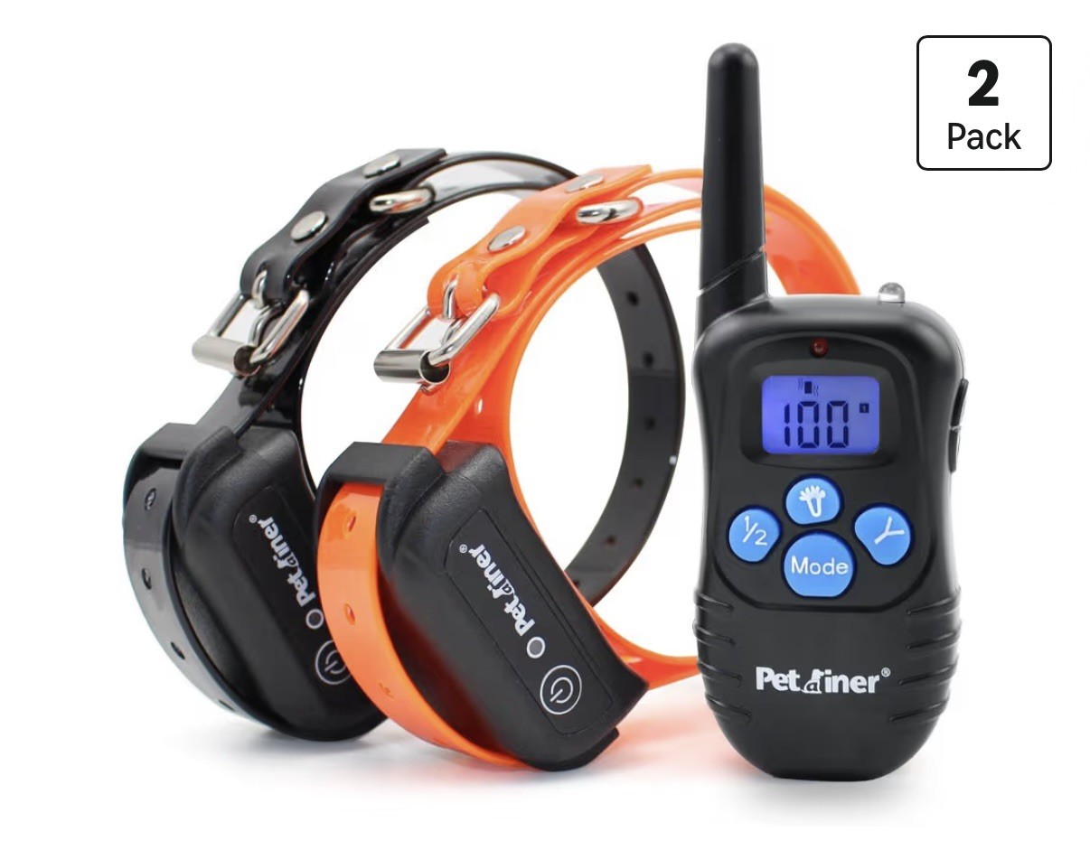 New Set of 2 Dog Training Shock Collars with LCD Remote Rechargeable Waterproof