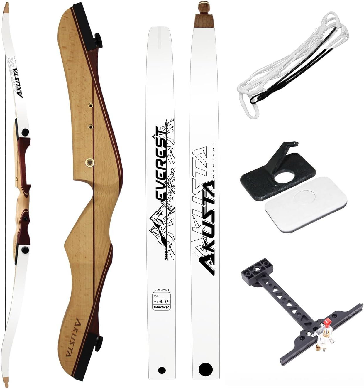 Beginner Youth Takedown Wooden Bow for Kids & Women - 48" to 68" Sizes