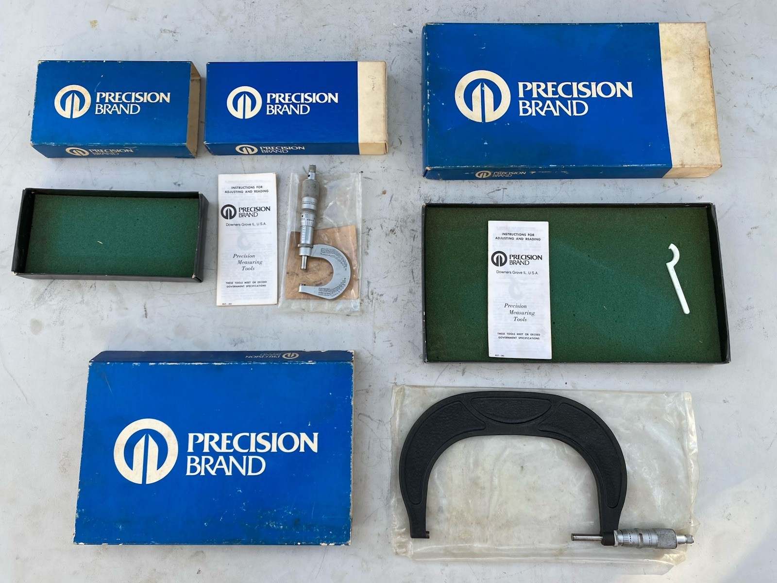 Precision Brand USA Set Of 2 Micrometers 0-1” & 5-6”