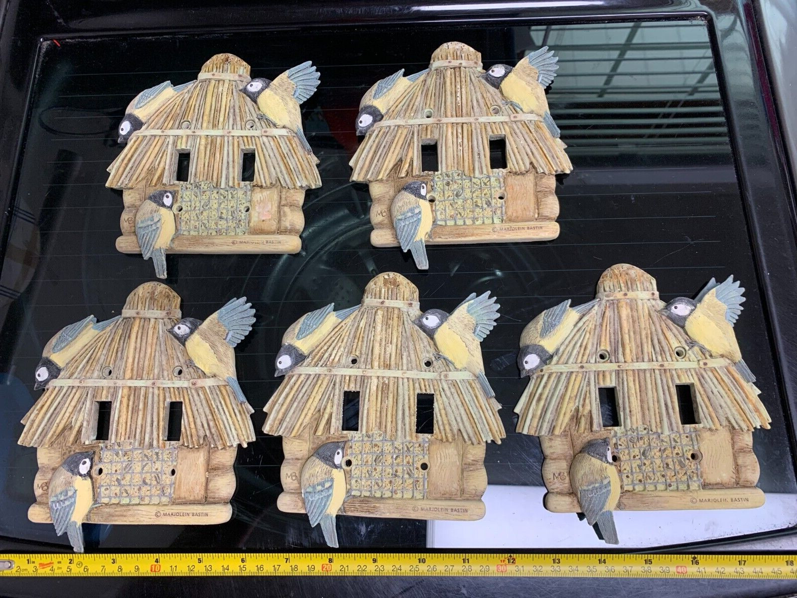 Hallmark Marjolein Bastin Tiki Hut Bird Light Switch Plate Cover Set of 5 Tropic