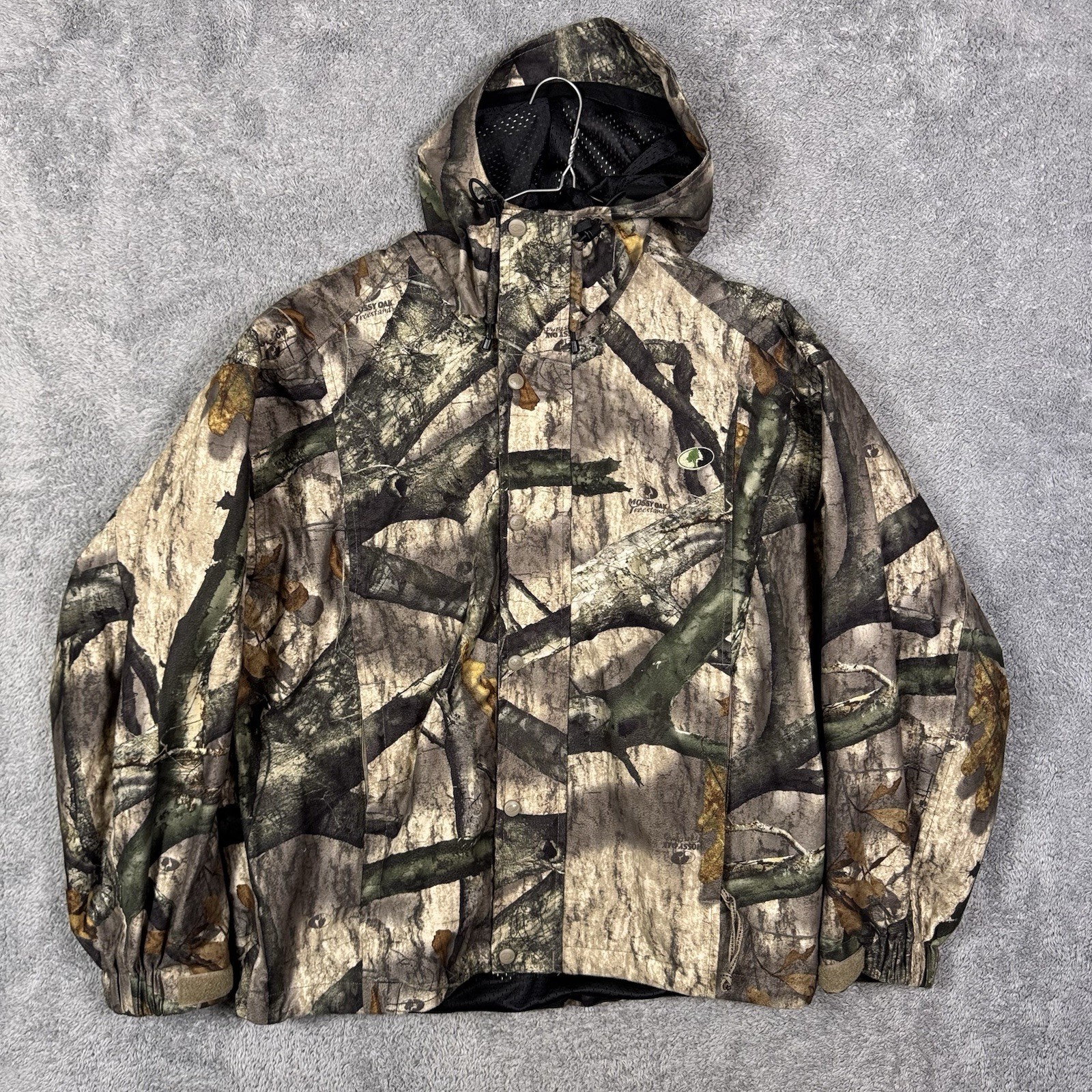 Mossy Oak Jacket Mens M Rain Tamer Il Treestand Full Zip Softshell Hooded