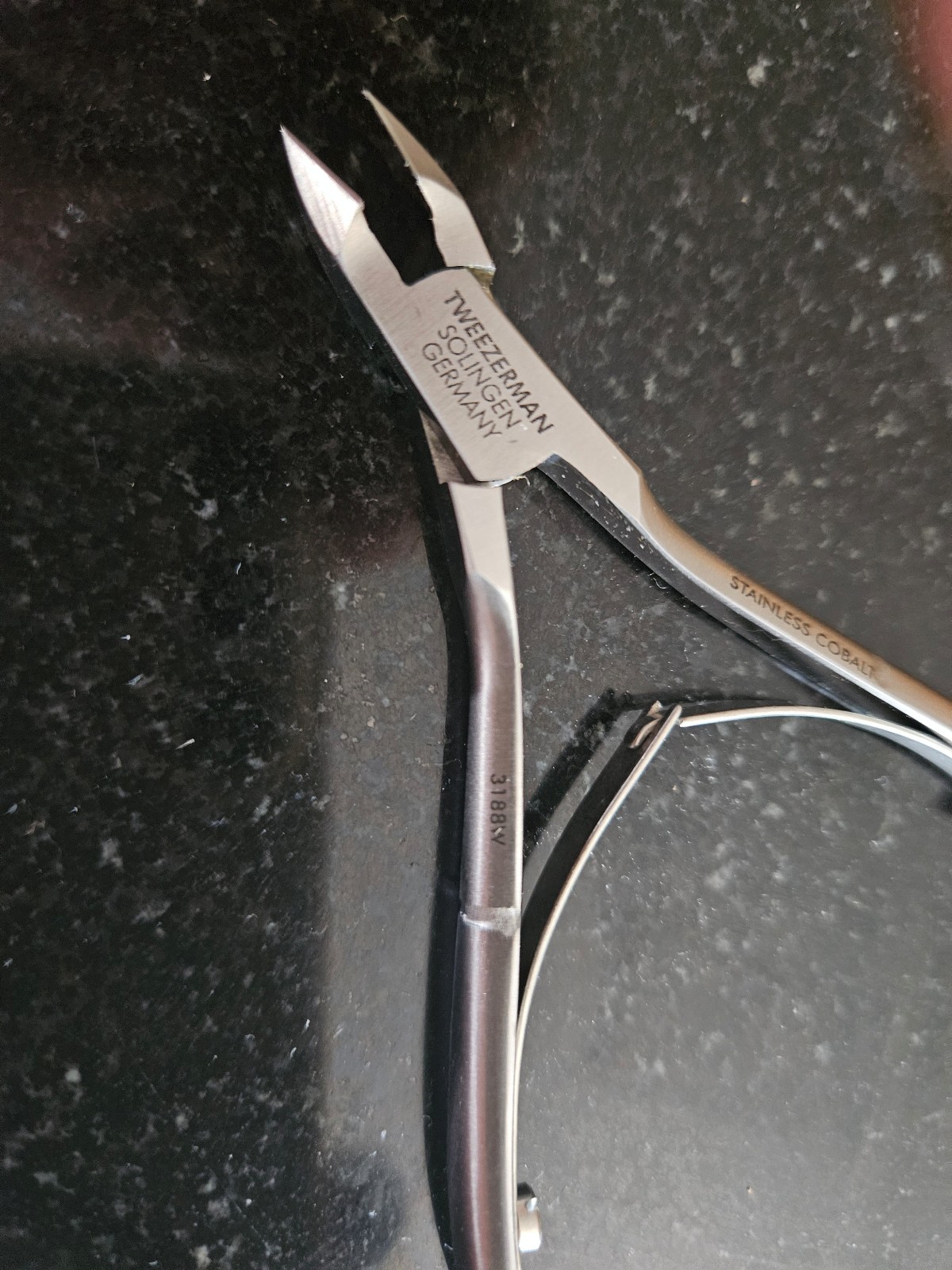 SET of 6 ,Cuticle Nippers  by Tweezerman ,Double Spring  -1/1 jaw  , Sol. ,Ge.