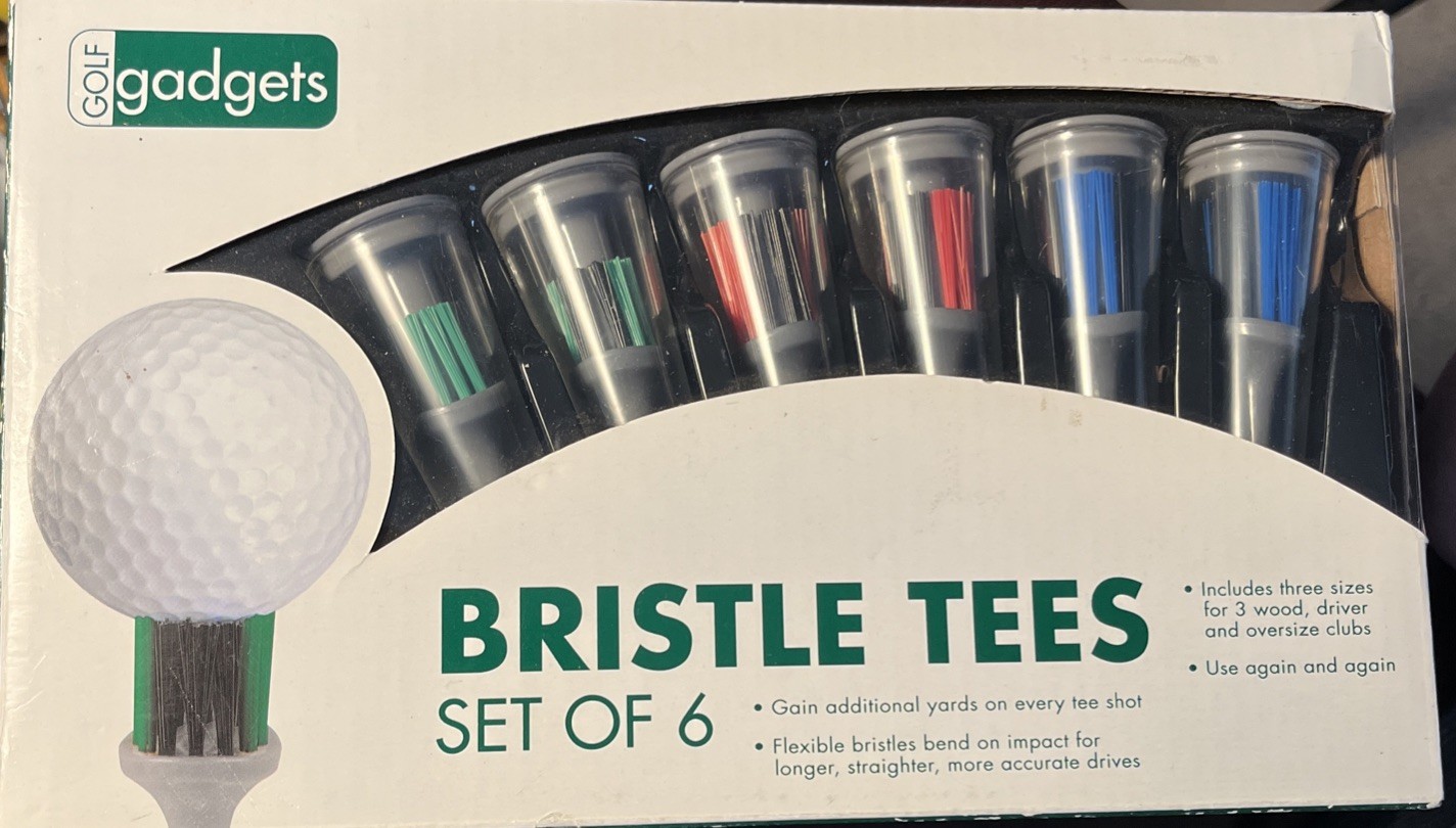 Golf Gadgets Set of 6 Flexible Bristle Tees Brand New in Box- 3 Sizes - New
