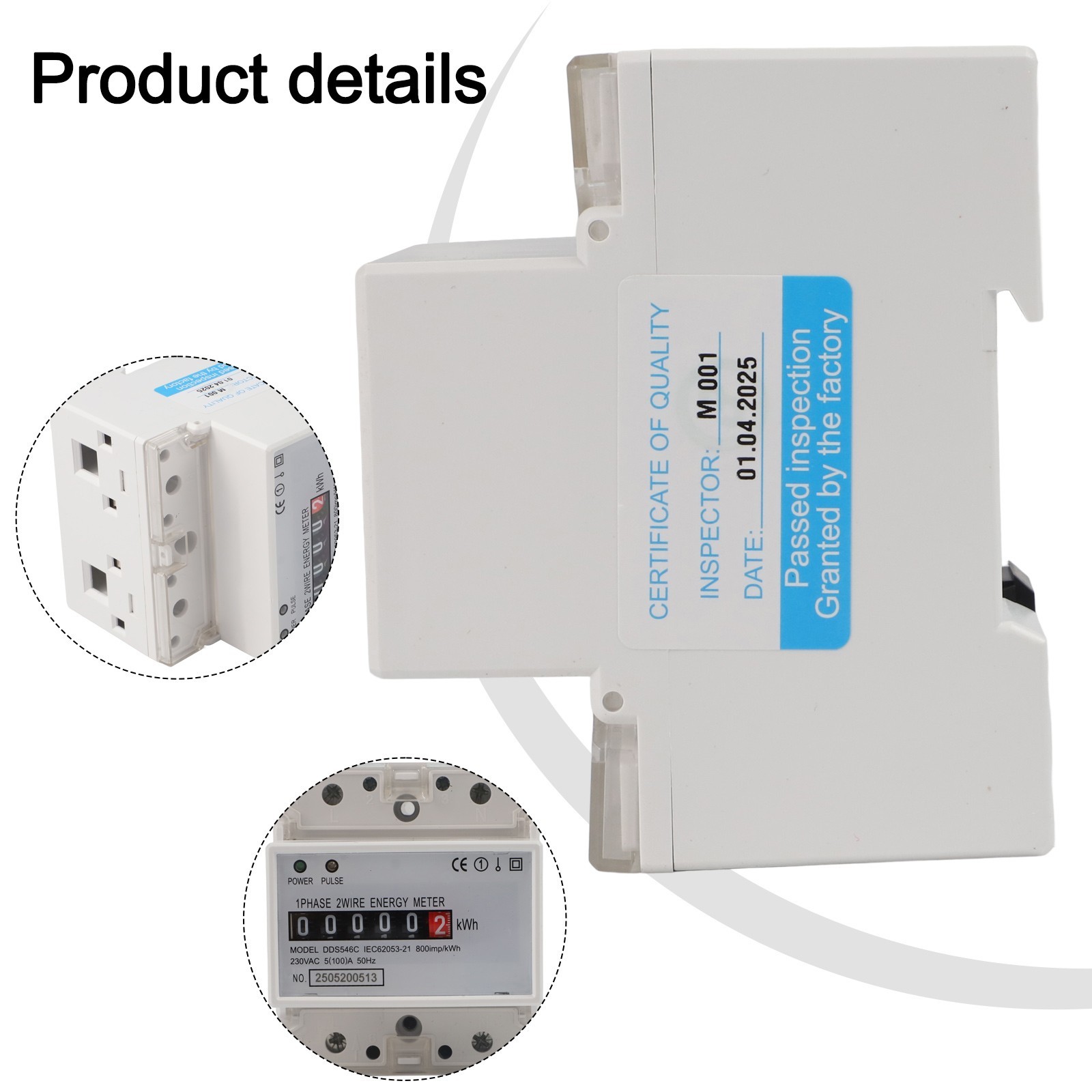 230V Wattmeter Digital Meter 5A 100A for Safe Electrical Systems