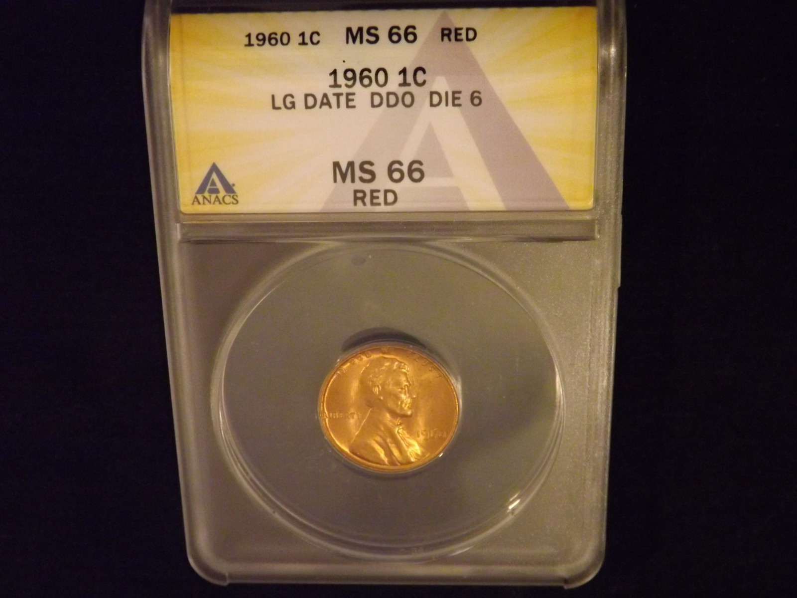 1960   1C        Penny     DDO       ANACS  MS 66