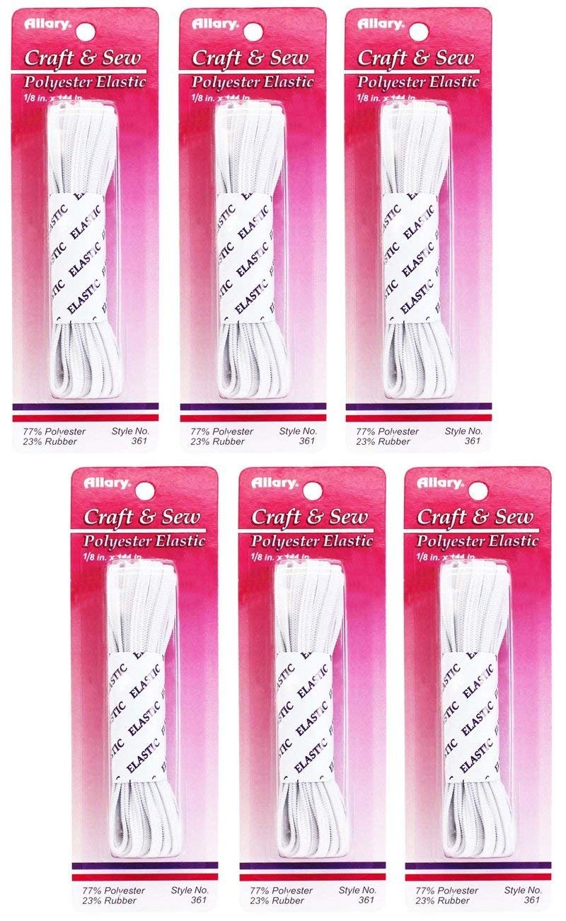 Allary 361 1/8"x144" Polyester Elastic - Multipacks