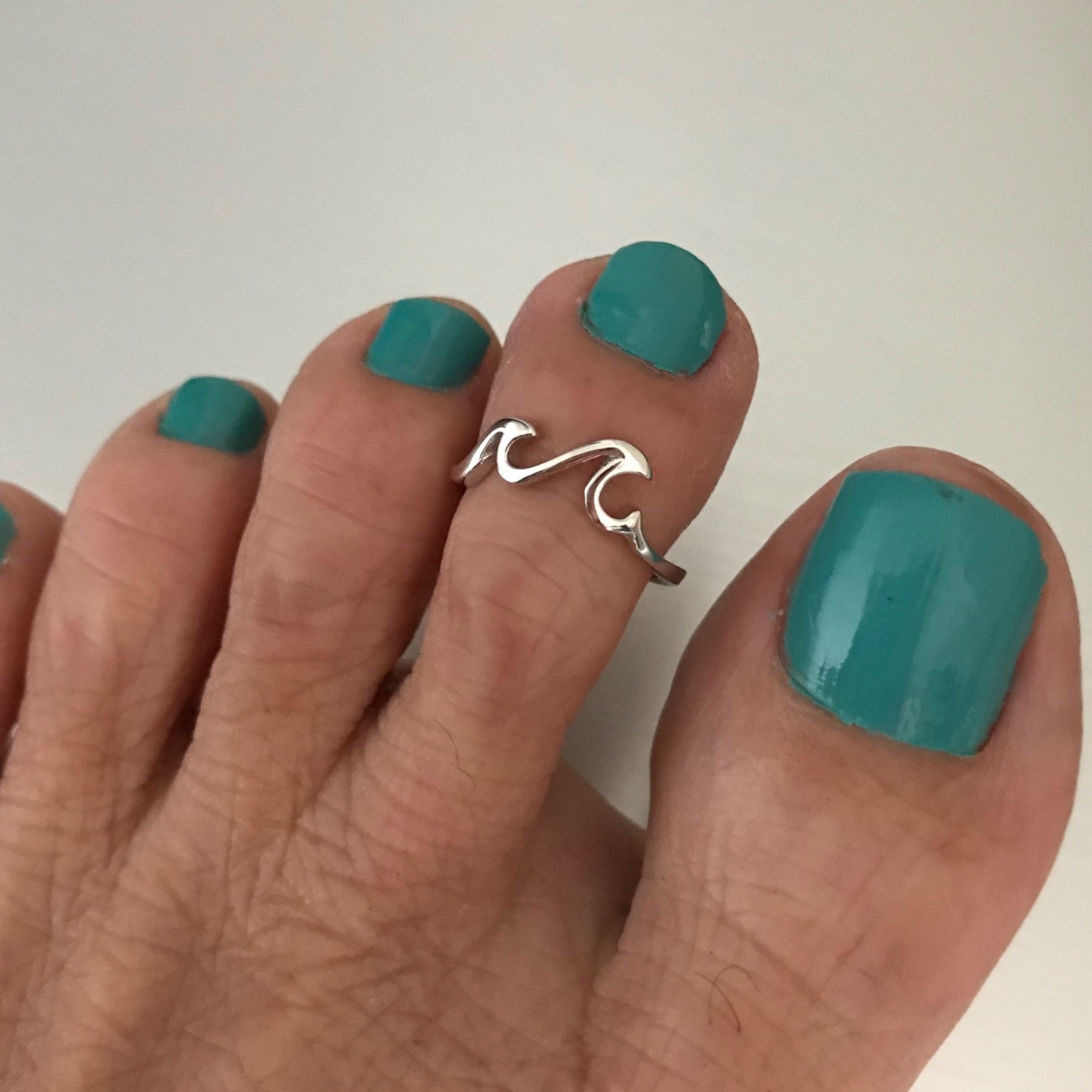 Sterling Silver Little Waves Toe Ring, Silver Ring, Wave Ring, Ocean Rings