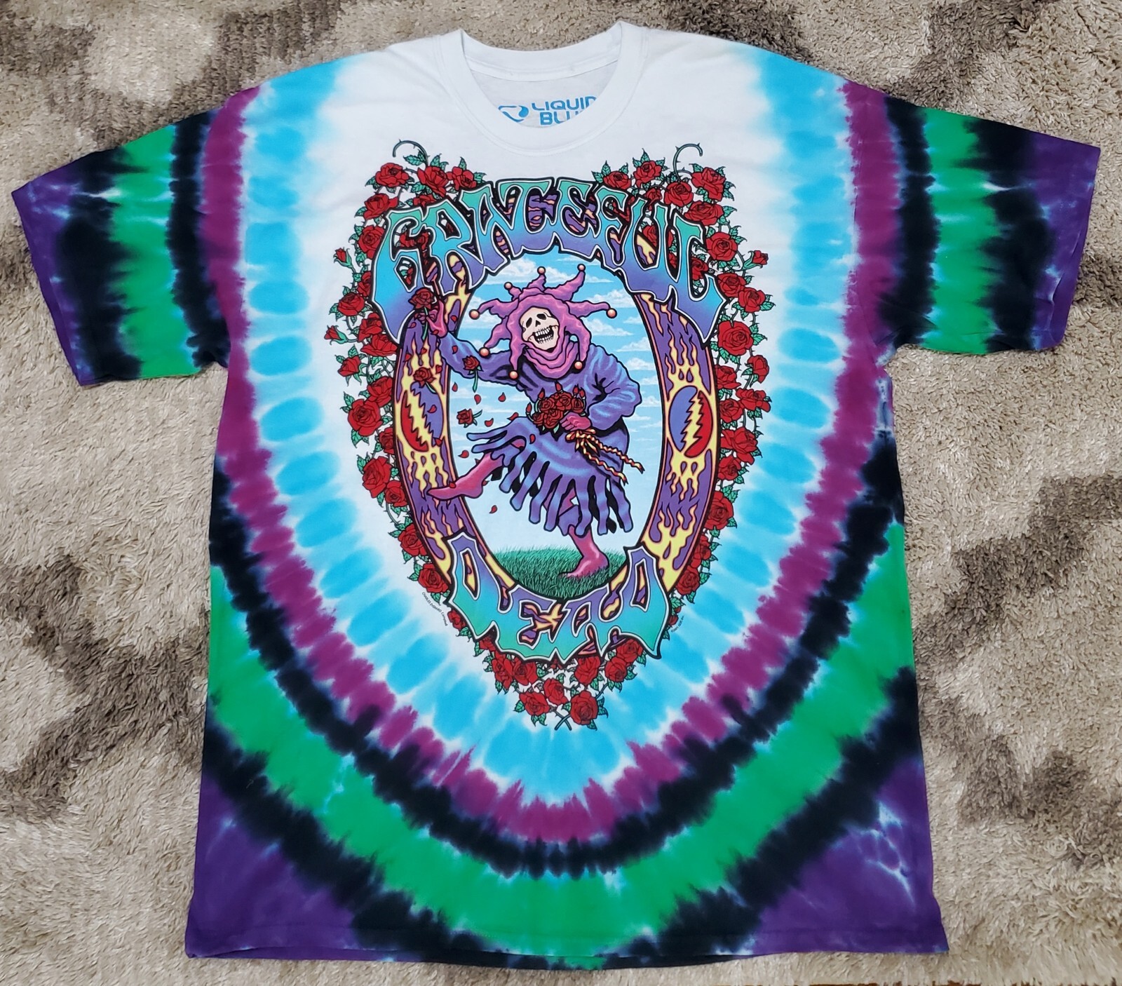 Grateful Dead Seasons of The Dead The Endless Tour Liquid Blue Size XL