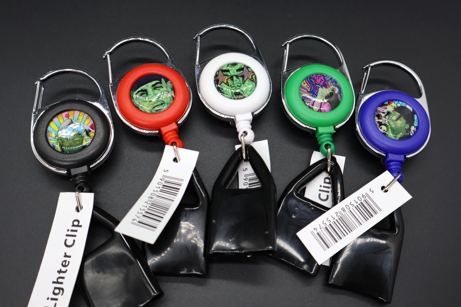 "5x Leashes Lighter Leash w/ premium Clip | Assorted Colors | Handy