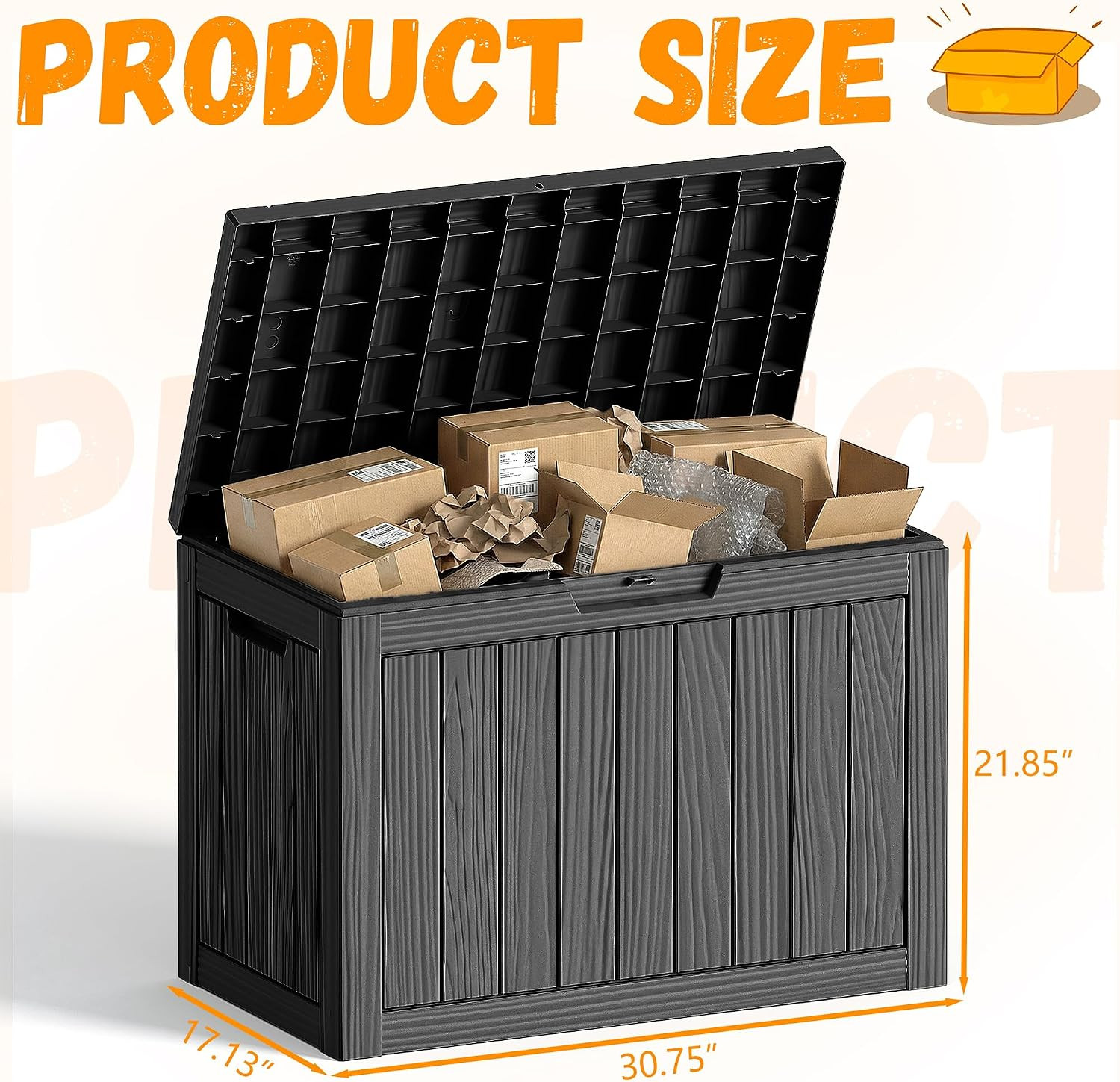50Gal Package Delivery Box Lockable Outdoor Storage Box | Security, Waterproof R