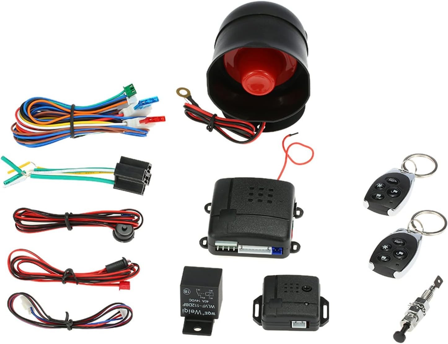 12V Auto Car Alarm, Vehicle Security System Burglar Alarm Protection Anti-Theft