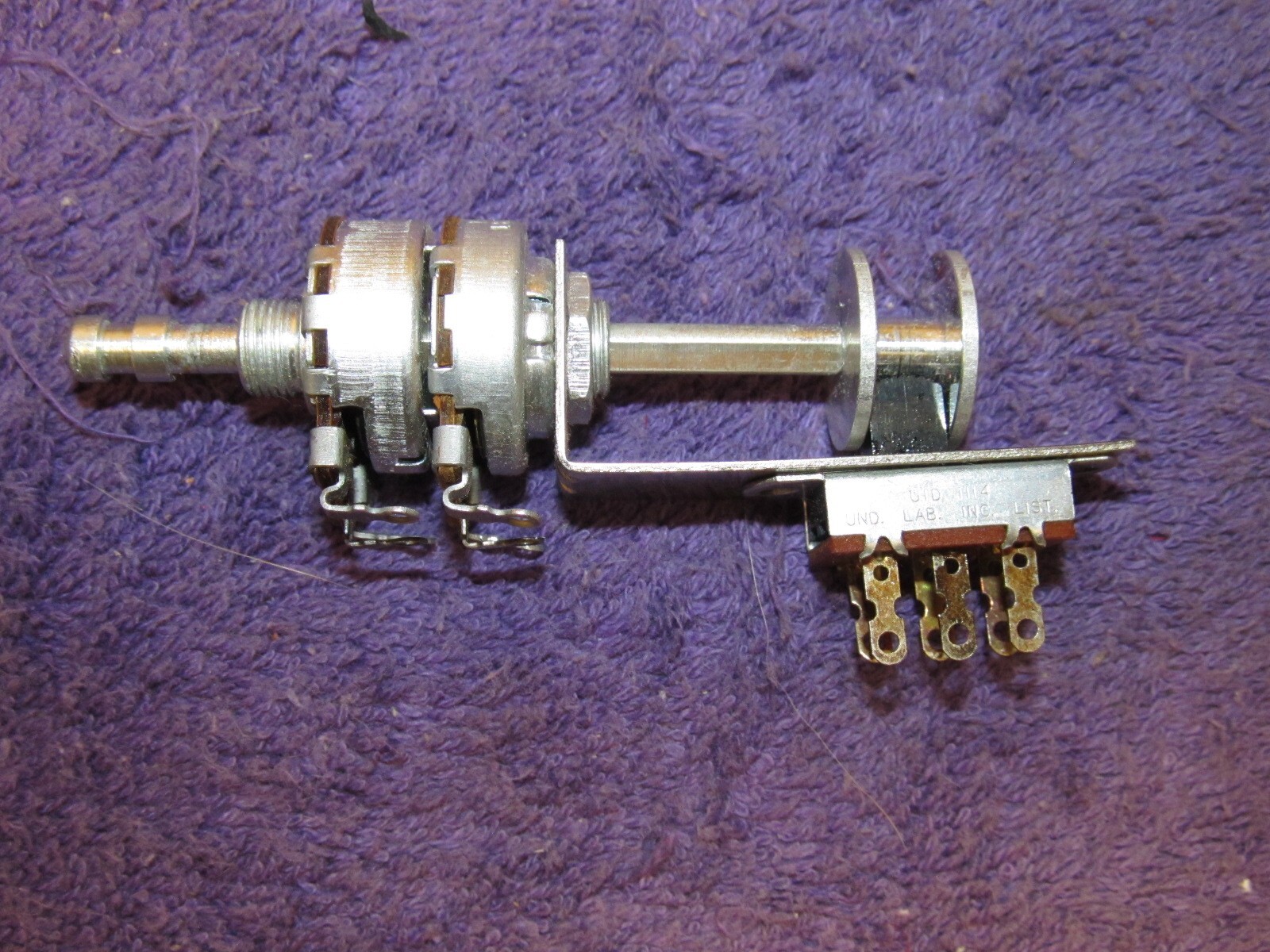 Dynaco FM3 Stereo Tube Tuner Power Switch & Volume Pot Assembly, NEW OLD STOCK