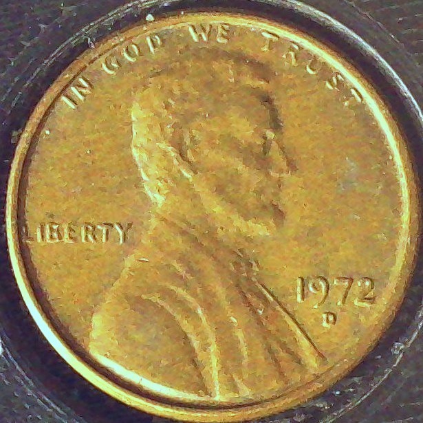1972 D LINCOLN PENNY  CIRCULATED  OBVERSE WOODY