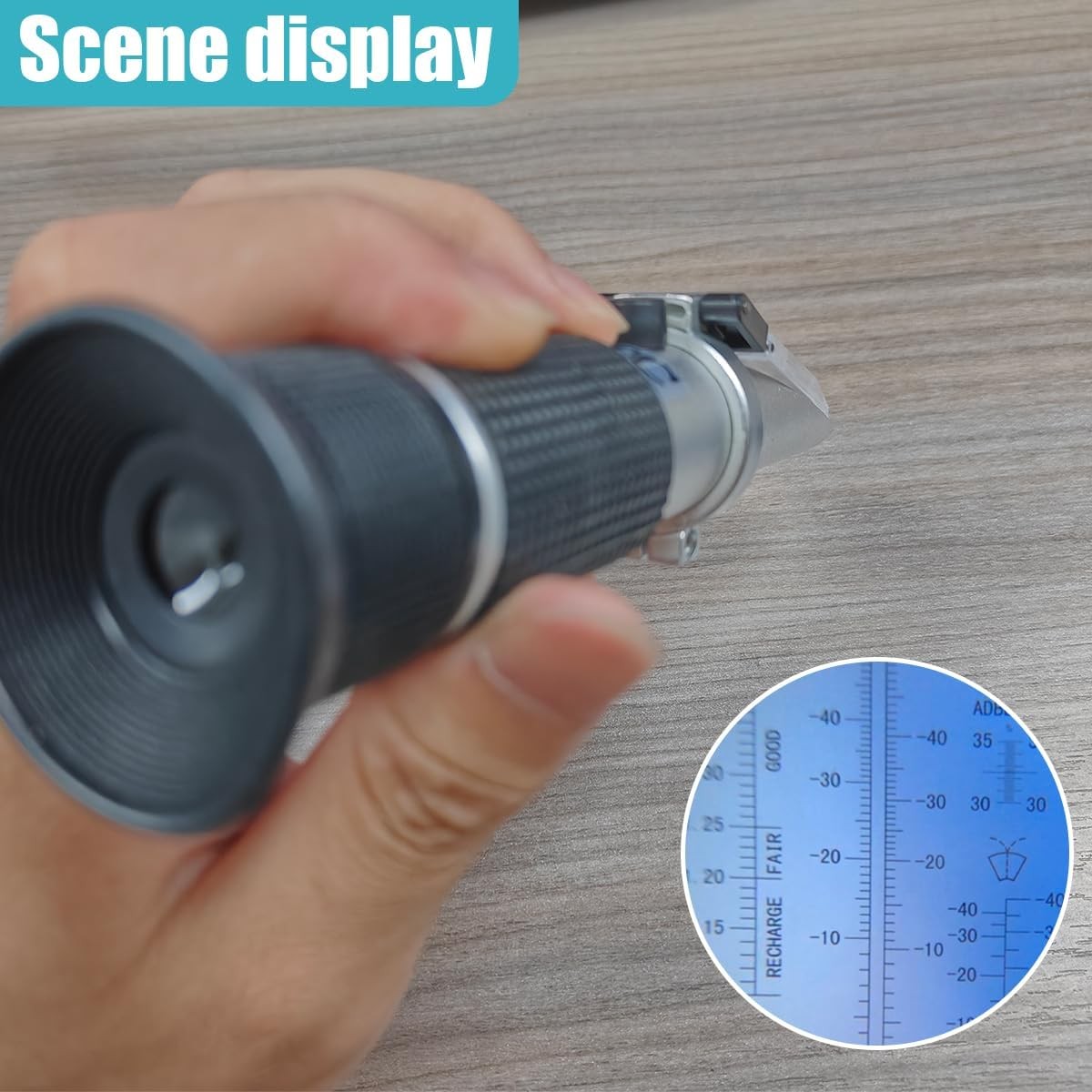 Antifreeze Refractometer For Glycol Antifreeze Coolant And Battery Acid Point