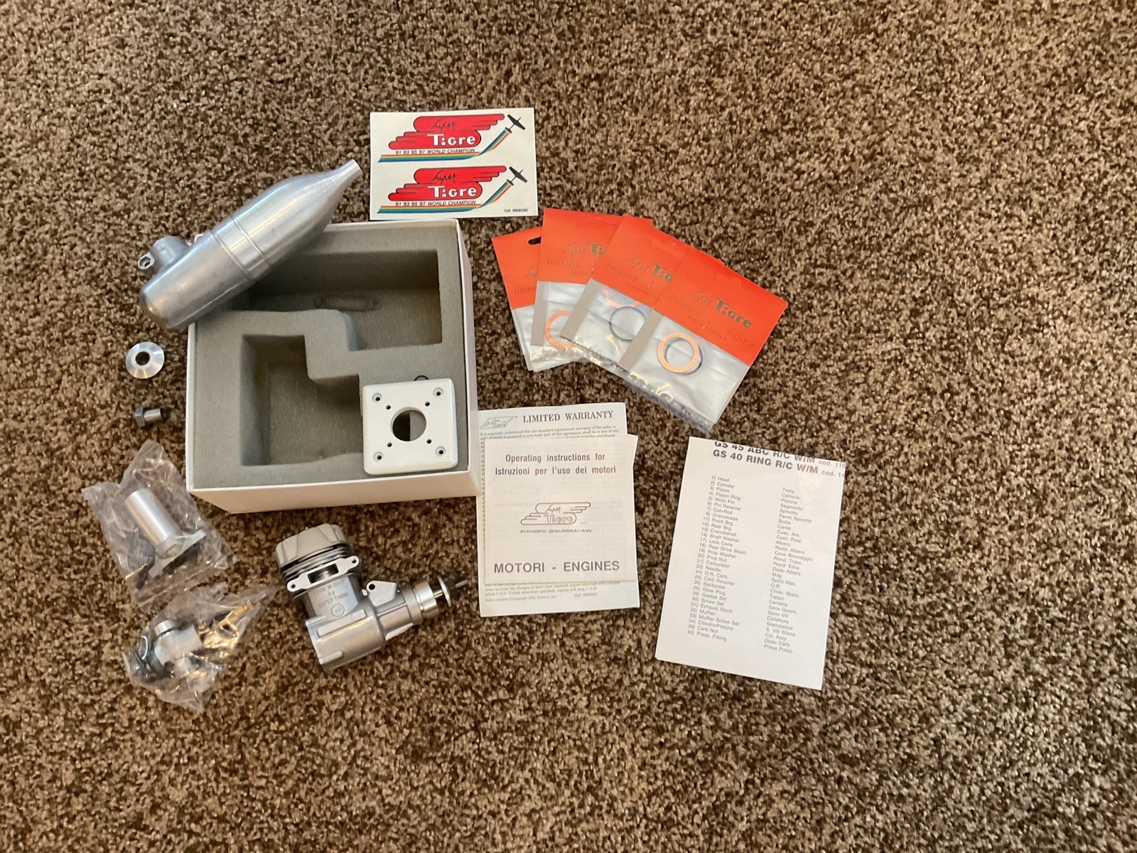 rc airplane engine SUPER TIGRE .40