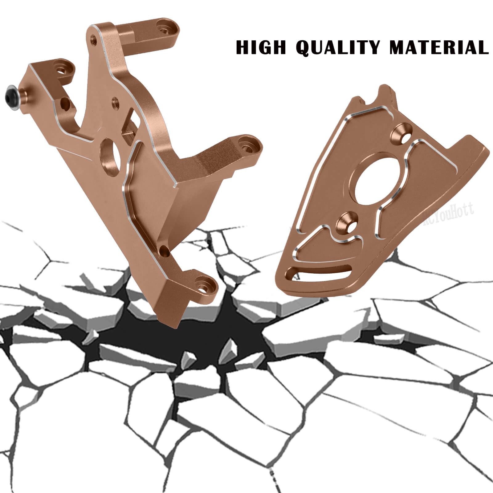 RCYouHott RC Aluminium Bearing Motor Mount/Motor Plate Bronze-(for 1/10）