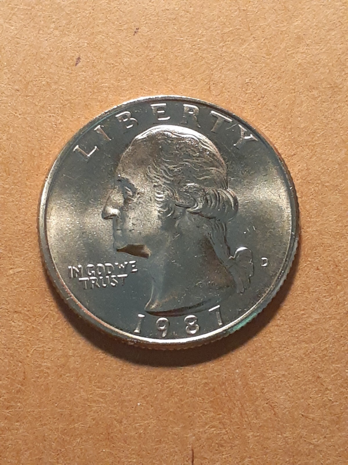 1987 D WASHINGTON QUARTER